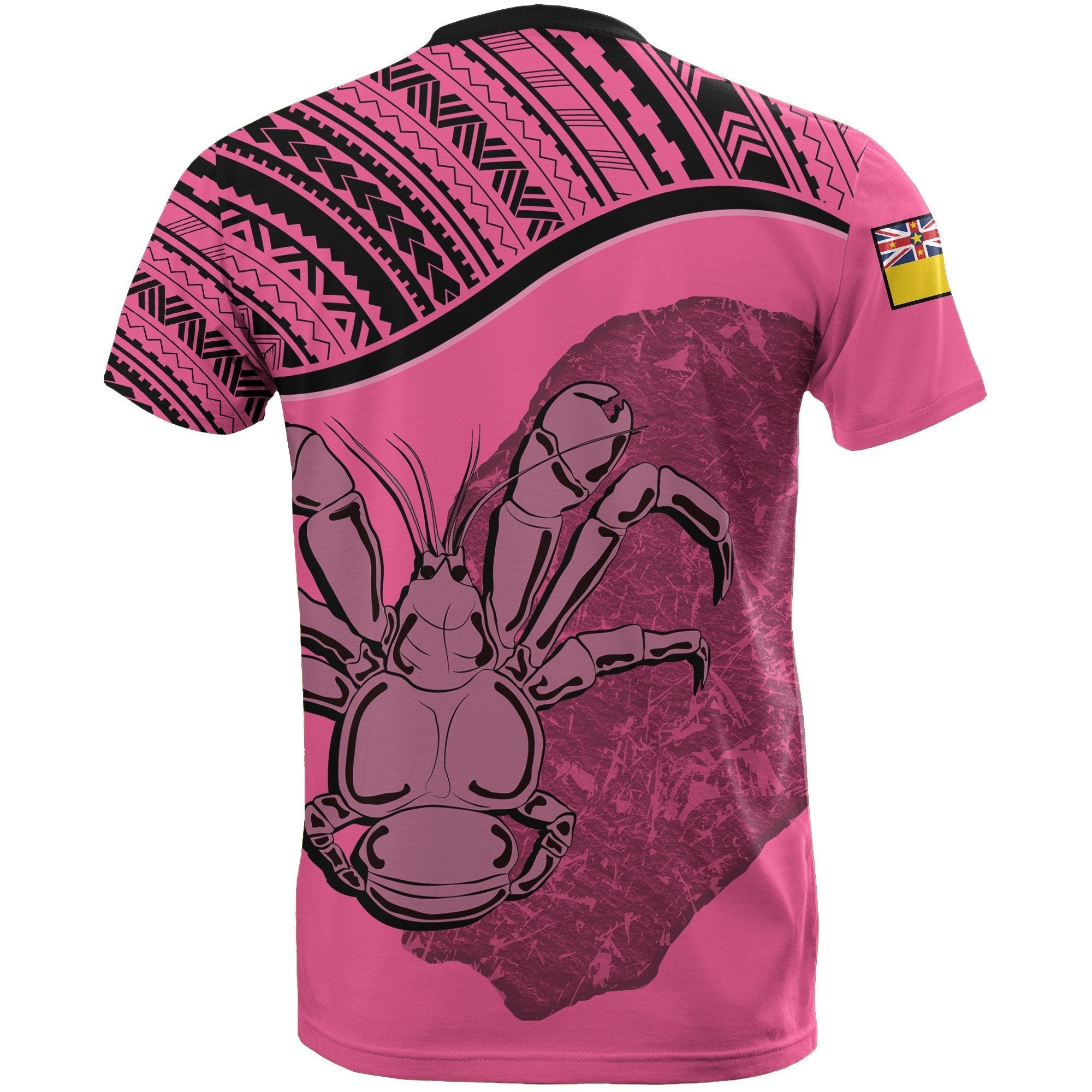 Niue T shirts Pink Crab Coconut - Vibe Hoodie Shop