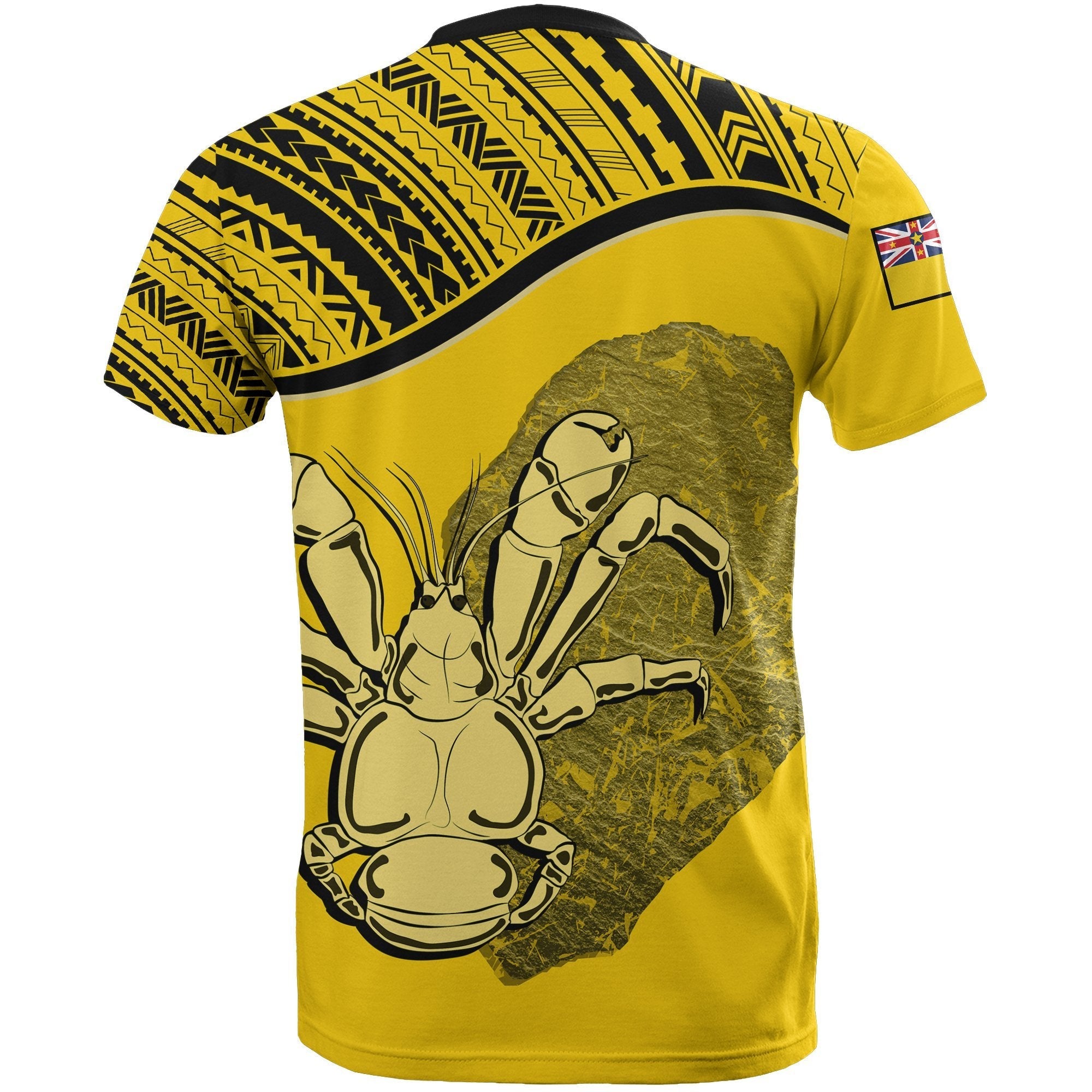 Niue T shirt Yellow Crab Coconut - Vibe Hoodie Shop