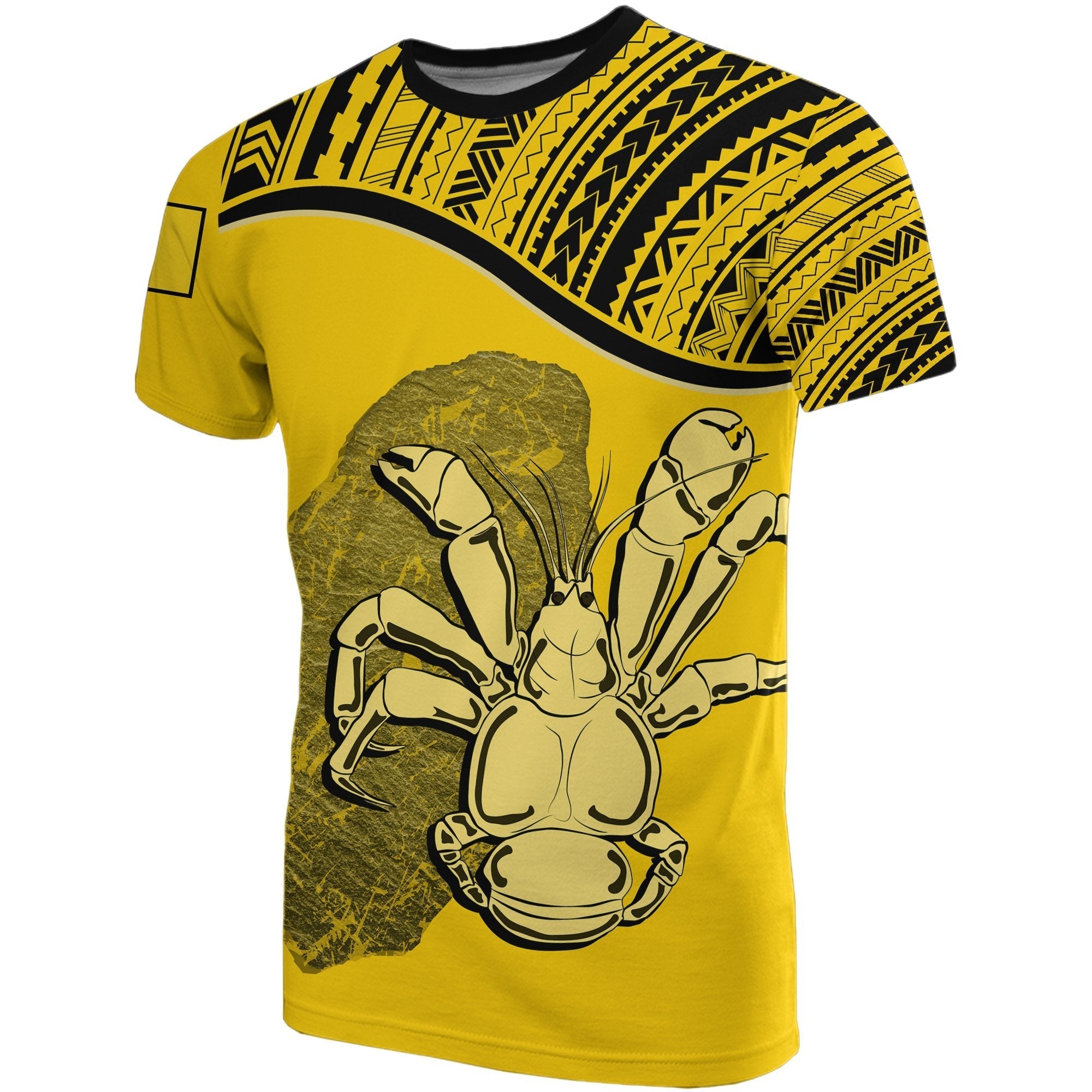 Niue T shirt Yellow Crab Coconut - Vibe Hoodie Shop