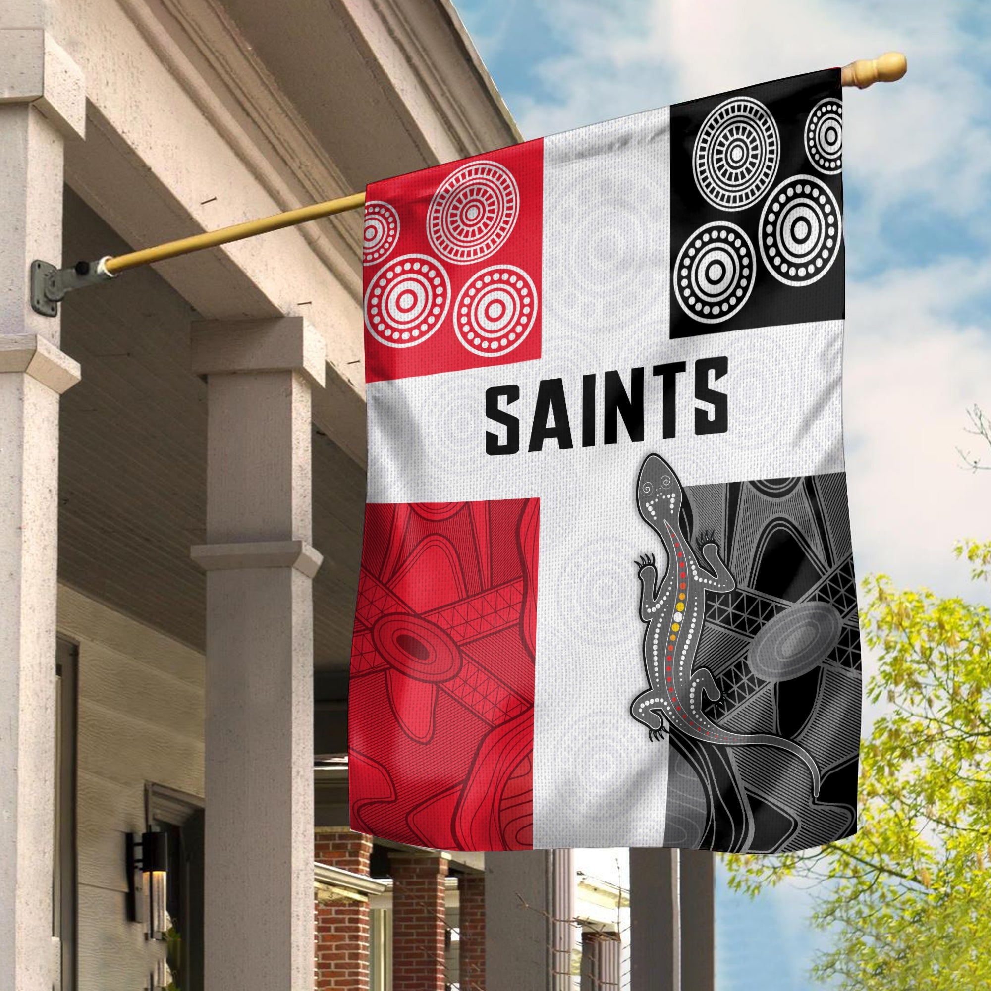 Saints Football Flag St Kilda Indigenous - Vibe Hoodie Shop