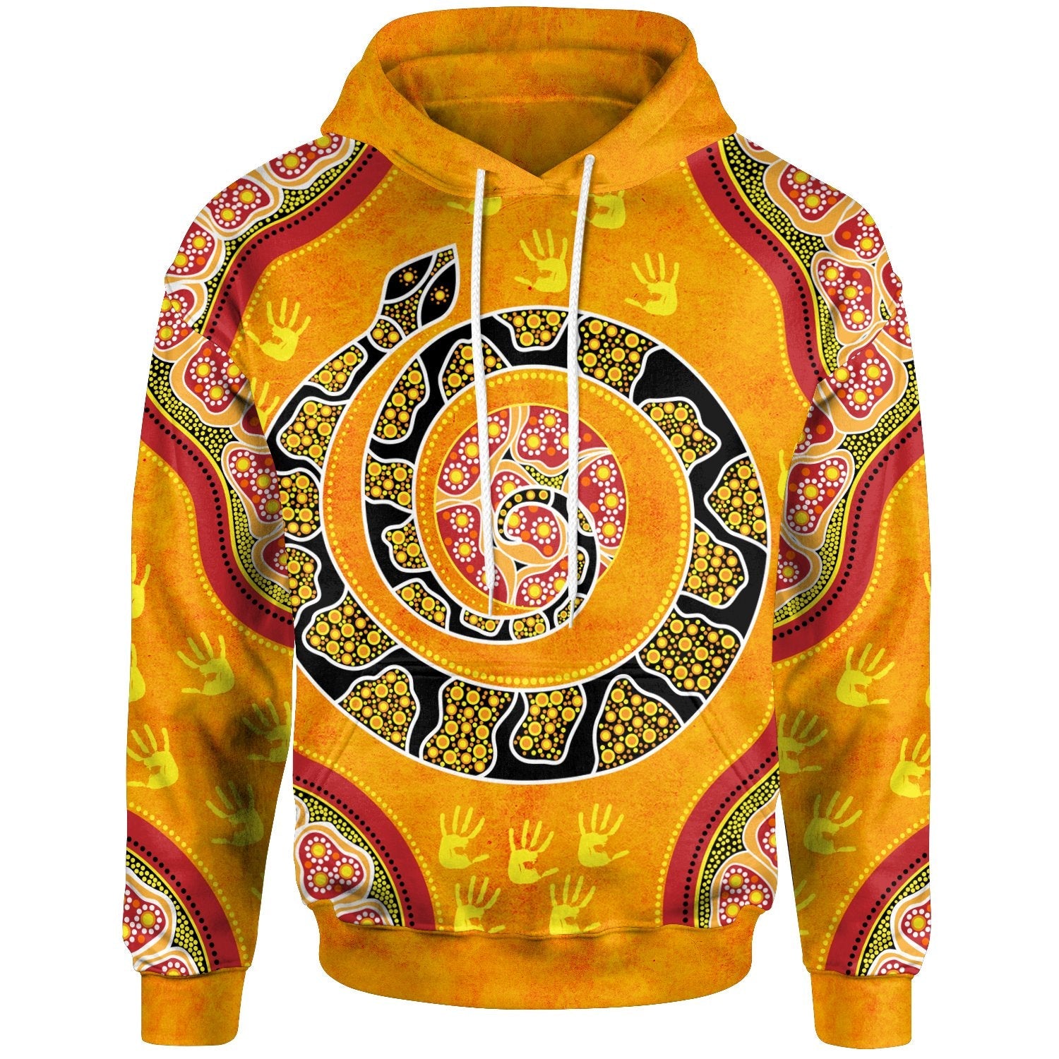 Hoodie - Aboriginal Unique Style Snake Orange Color 2021 - Vibe Hoodie Shop