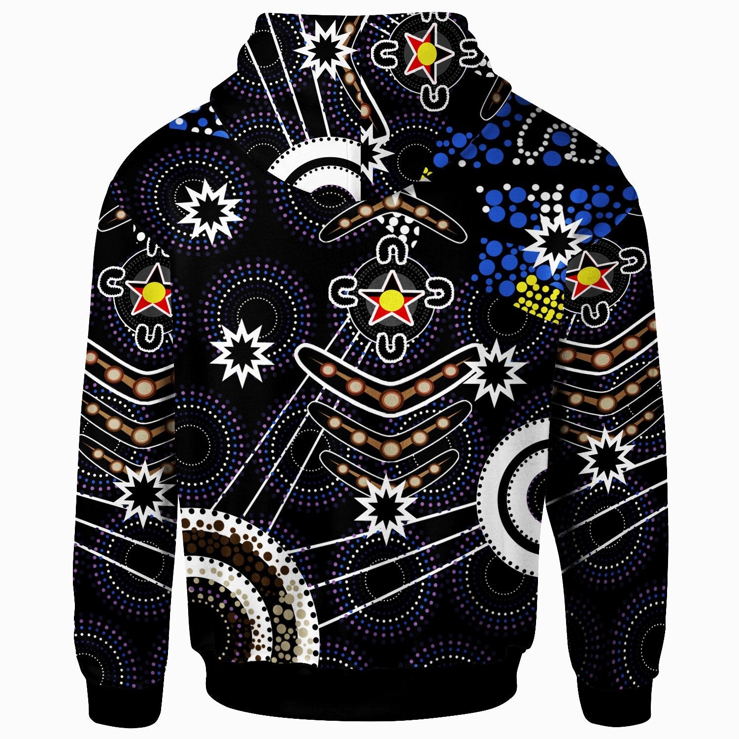 Aboriginal Zip Up Hoodie - Aboriginal River Star - Vibe Hoodie Shop