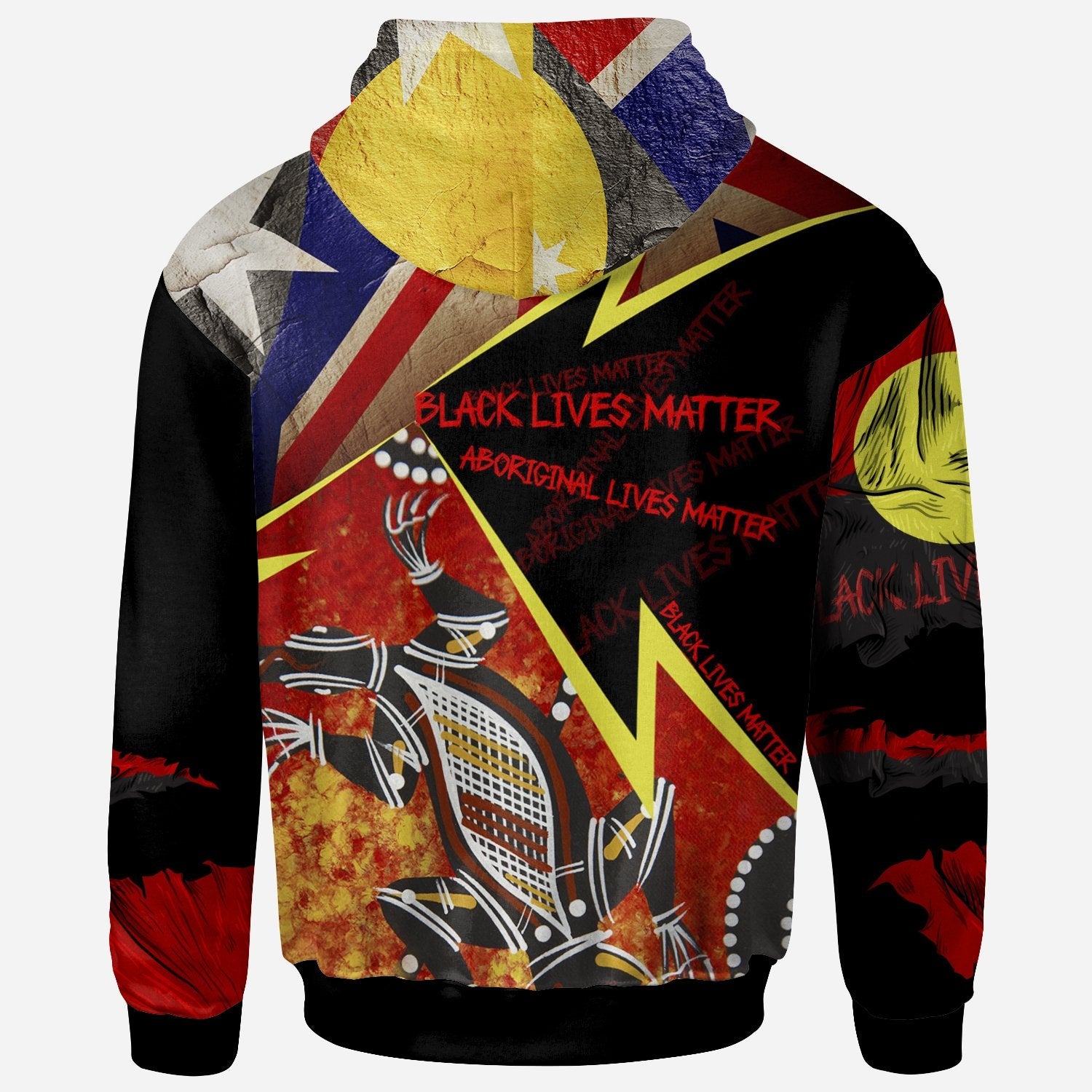 Aboriginal Zip - Up Hoodie, Black Lives Matter - Vibe Hoodie Shop