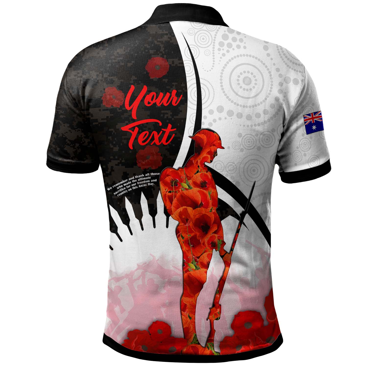 Australia Anzac Day Polo Shirt - Custom Lest We Forget Poppies Soldier Blood In My Heroes Polo Shirt - Vibe Hoodie Shop