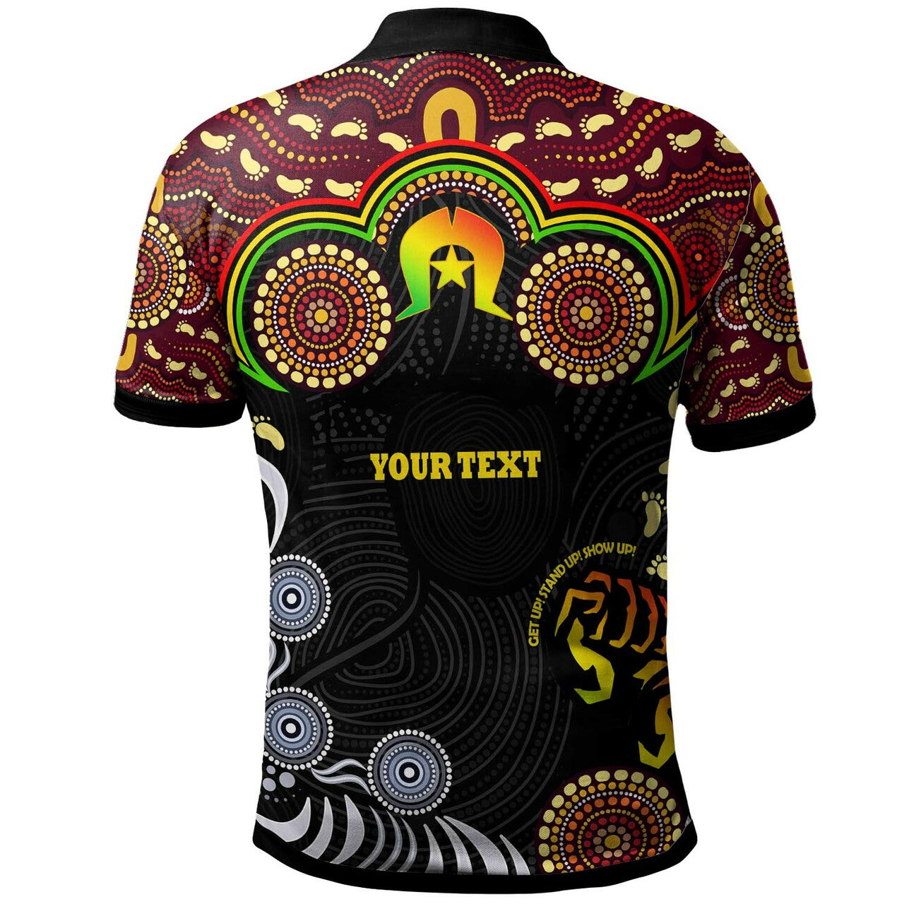 Custom NAIDOC Panthers Indigenous and Torres Strait Aboriginal Style Polo Shirt RLT12 - Vibe Hoodie Shop