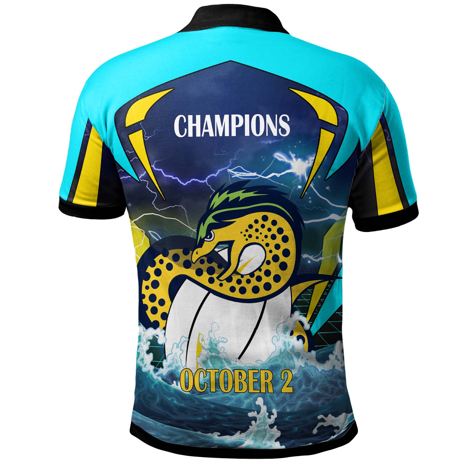 Eels Rugby Polo Shirt - Custom Final Series Champions Eels Rugby League Player And Number Polo Shirt - Vibe Hoodie Shop