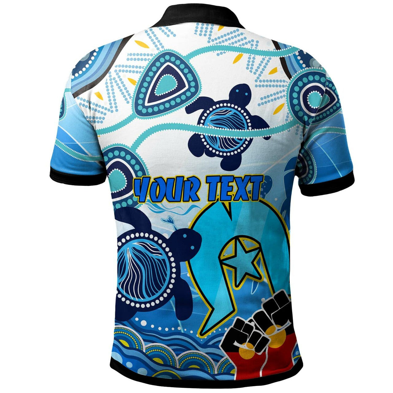 Blues Rugby Custom NAIDOC Week Blues with Aboriginal Culture and Torres Strait Polo Shirt RLT12 - Vibe Hoodie Shop