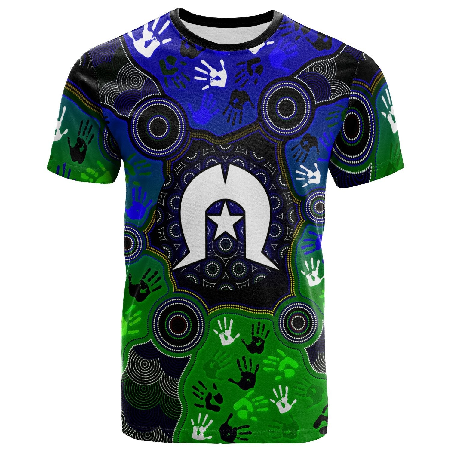 Aboriginal T - Shirt Torres Strait Symbol With Indigenous Patterns - Vibe Hoodie Shop