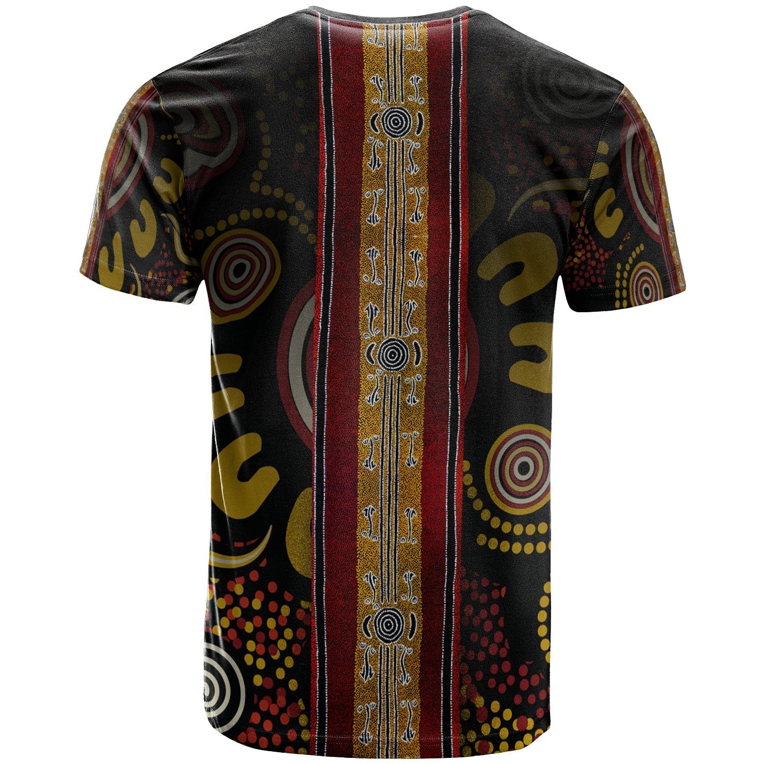 Tshirt - Aboriginal Dot Panting Art Stripe Lines - Vibe Hoodie Shop