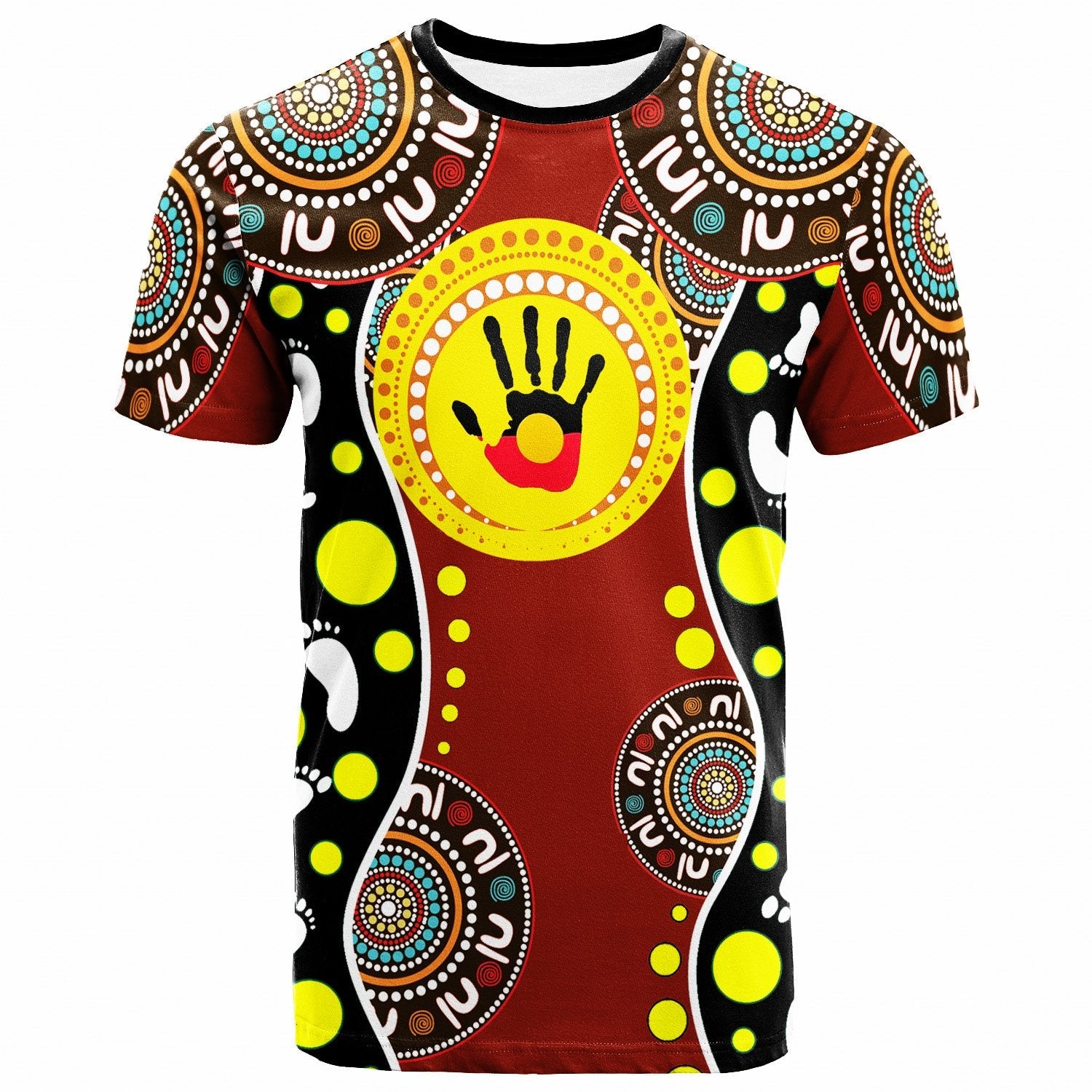 T shirts - Aboriginal Flag Aboriginal Lives Matter Sticker - Vibe Hoodie Shop