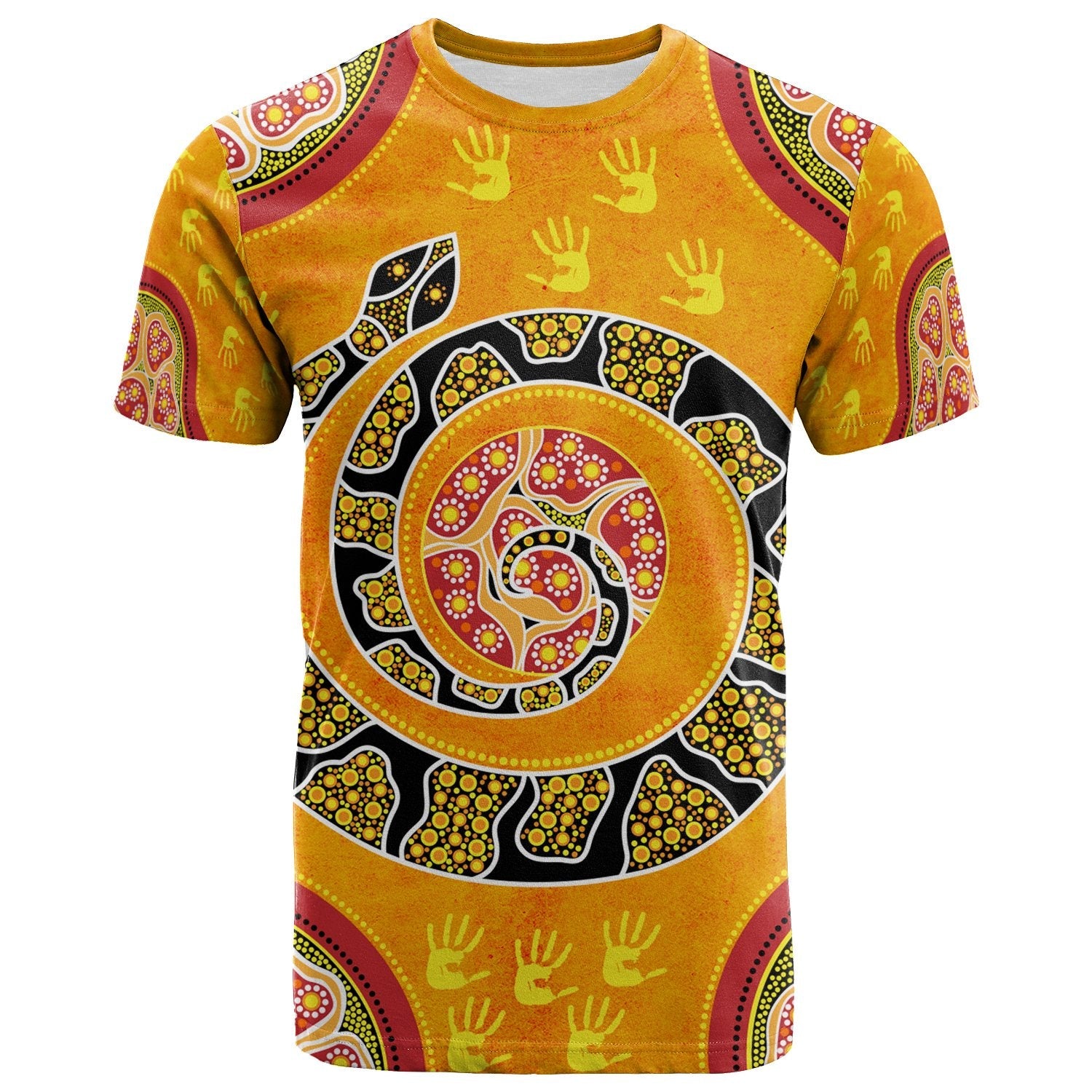 Tshirt - Aboriginal Unique Style Snake Orange Color 2021 - Vibe Hoodie Shop