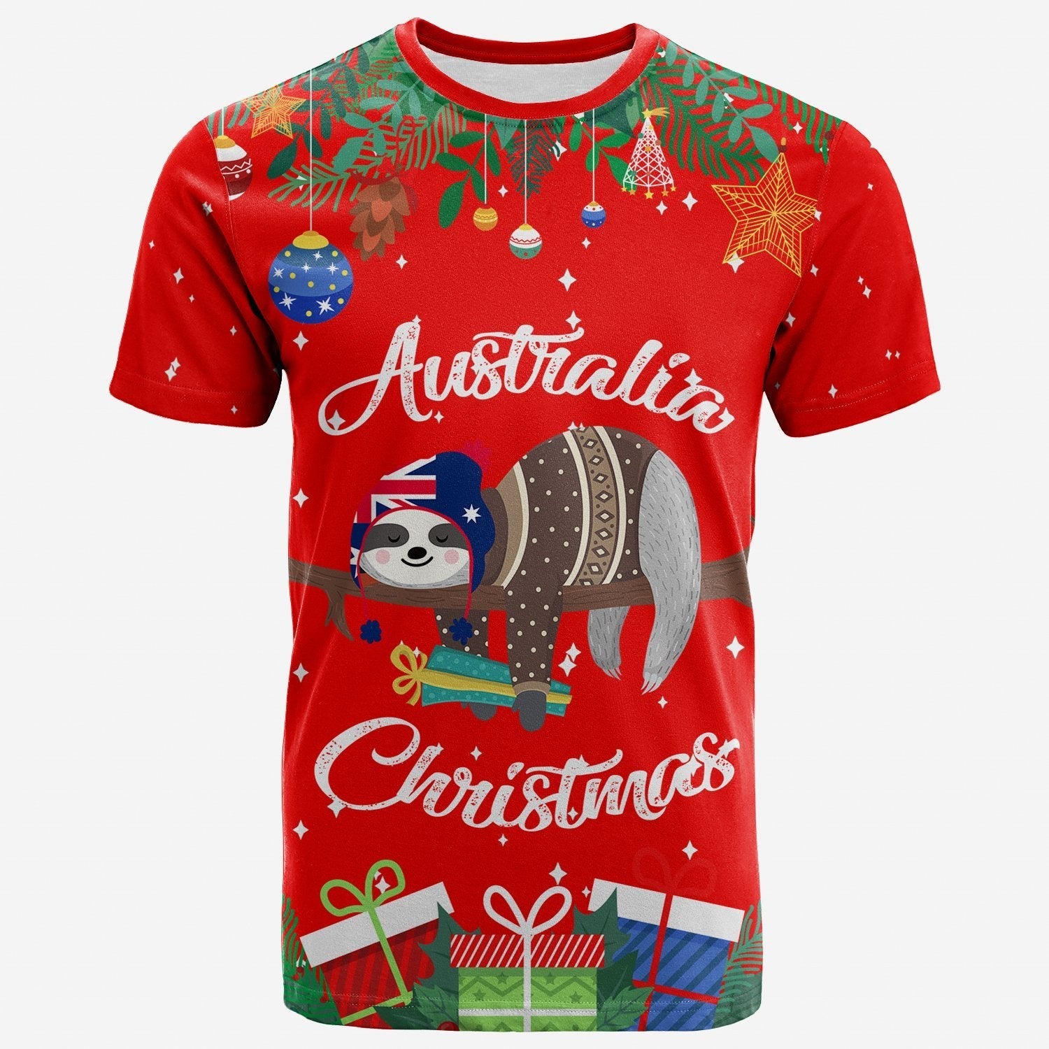 Australia Christmas T shirt Red - Merry Christmas - Vibe Hoodie Shop