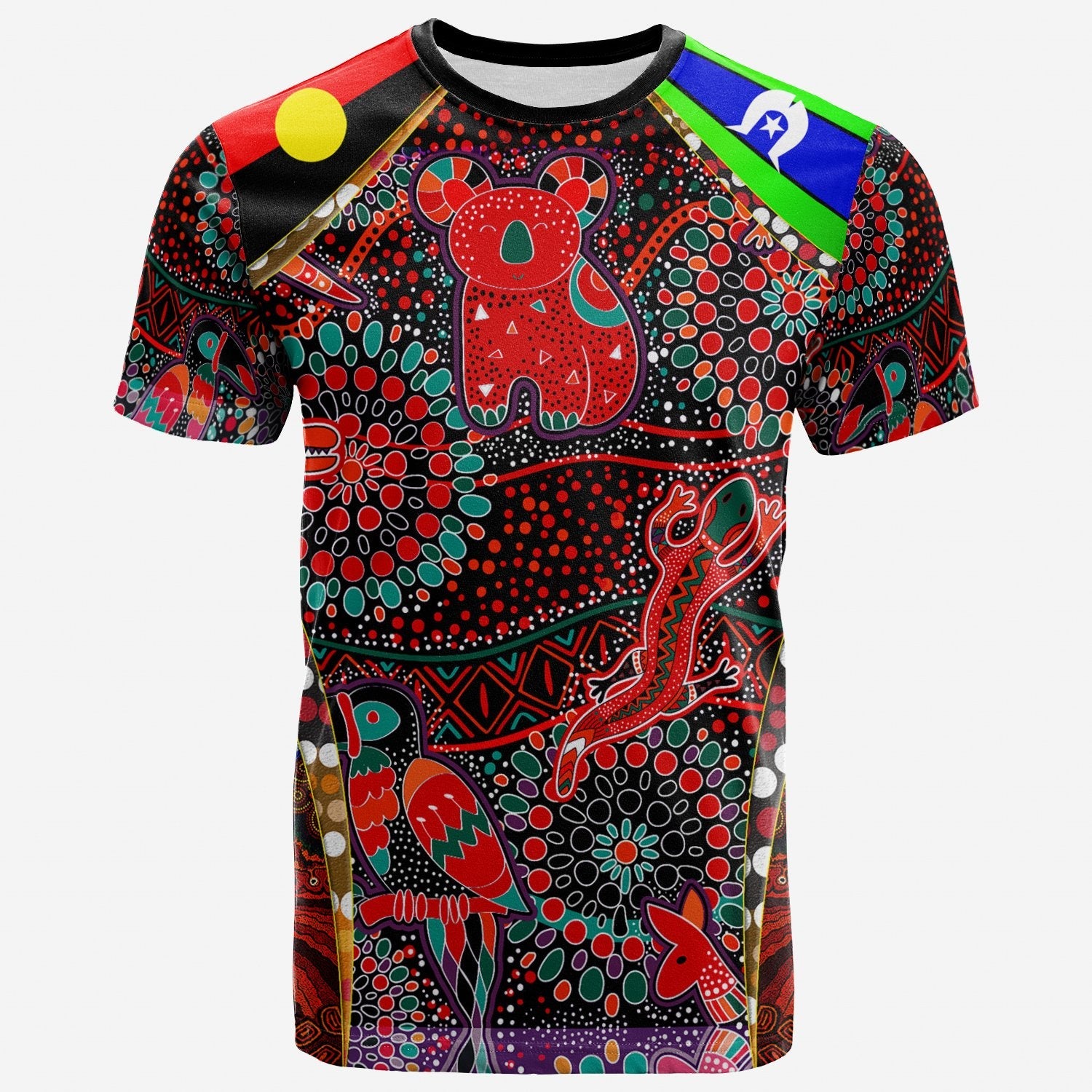 Aboriginal T shirt - Animal Dot Patterns - Vibe Hoodie Shop