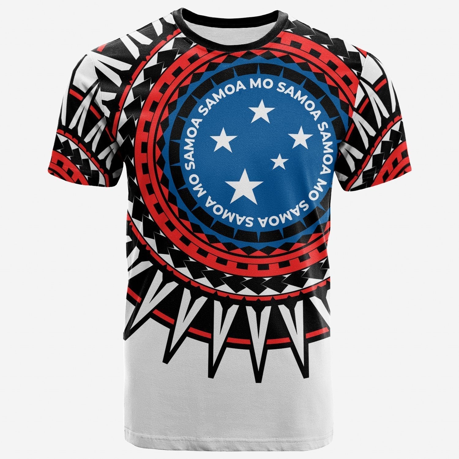 Samoa T shirt - Polynesian Sun Pattern - Vibe Hoodie Shop