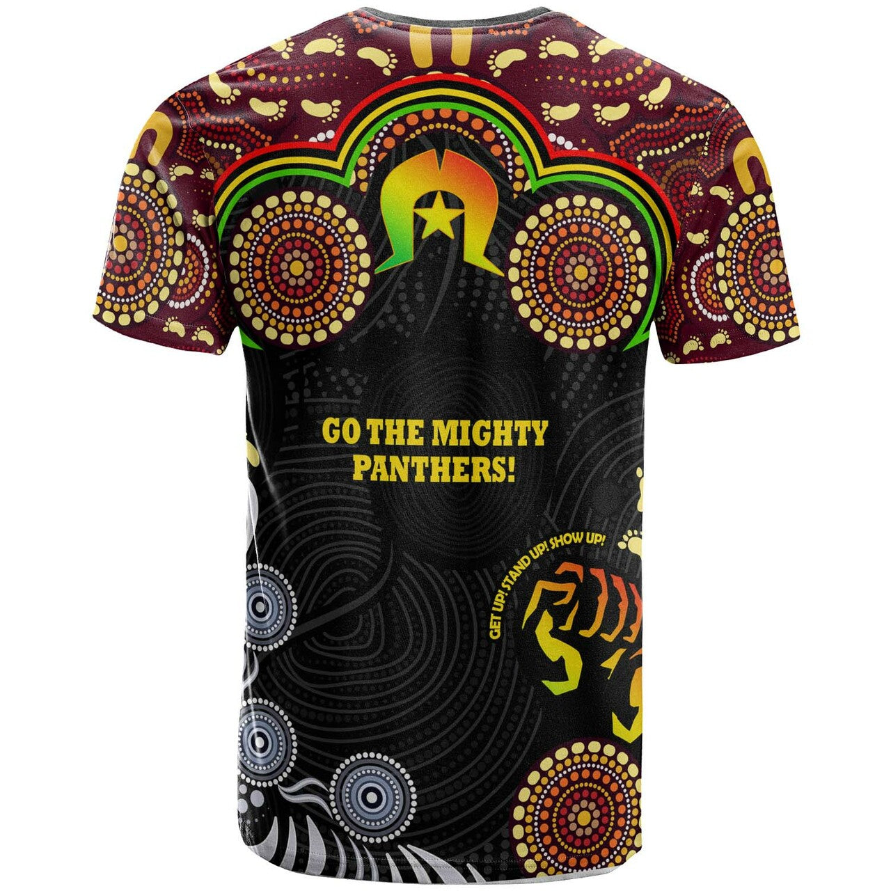 Panthers Rugby T shirt - NAIDOC Panthers Indigenous and Torres Strait Aboriginal Style T shirt RLT12 - Vibe Hoodie Shop