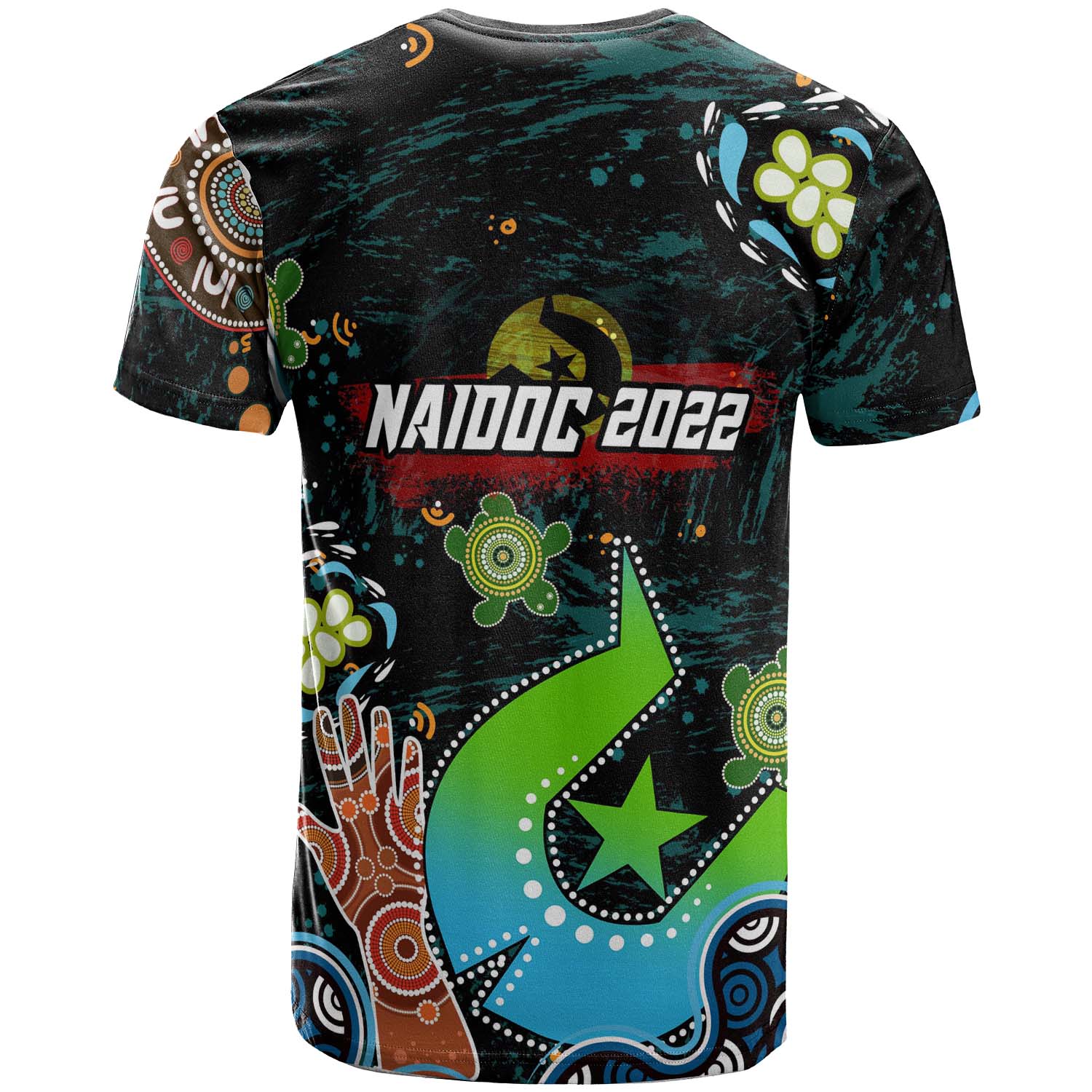 Australia NAIDOC Week 2022 Custom T-shirt - Torres Strait Island NAIDOC Week 2022 Quotes Get Up, Stand Up, Show Up Aboriginal Inspired T-shirt - Vibe Hoodie Shop