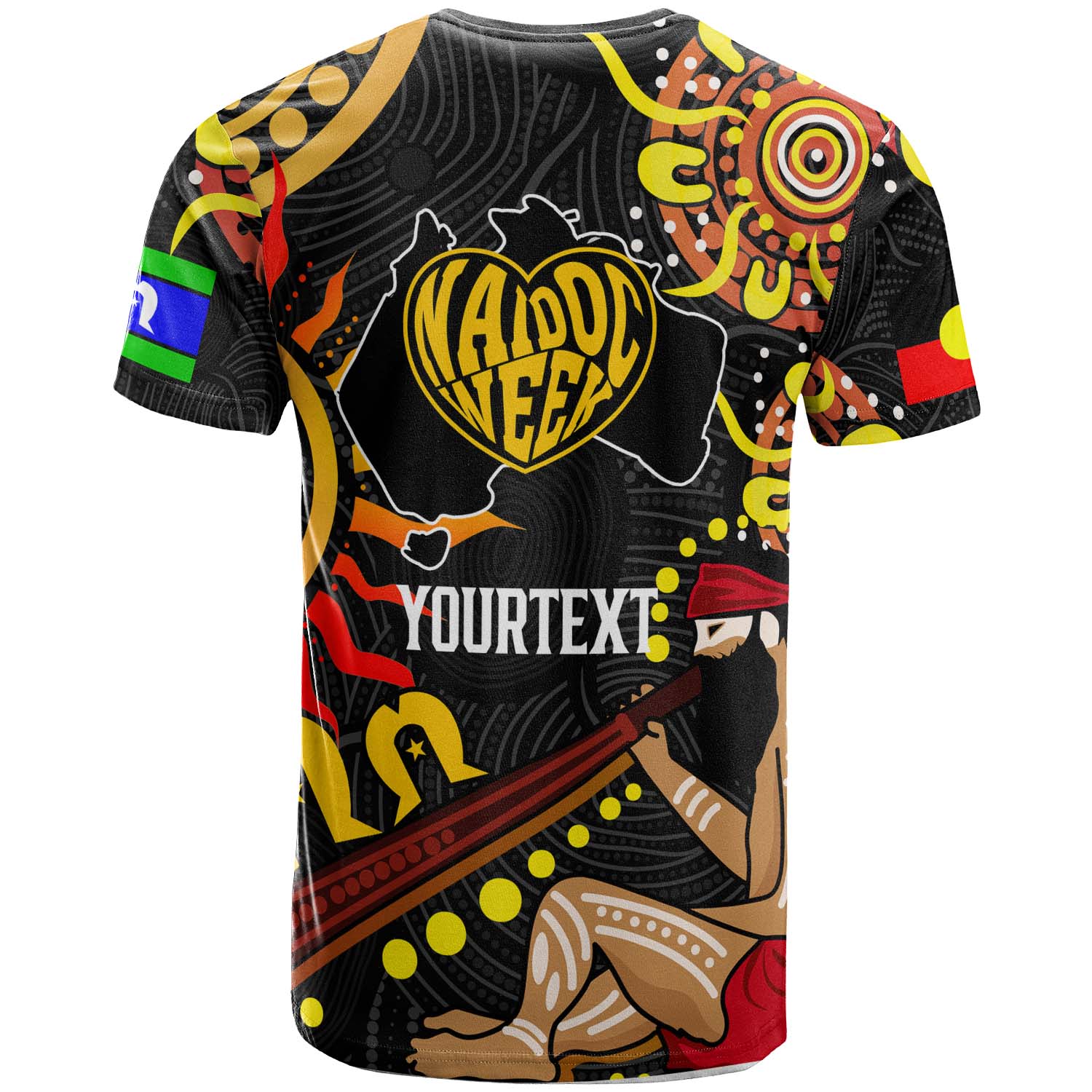 Australia NAIDOC Week 2023 T-shirt - Custom NAIDOC Week 2023 Aboriginal Inspired Culture in My Heart "Get up! Stand up! Show up!" T-Shirt - Vibe Hoodie Shop