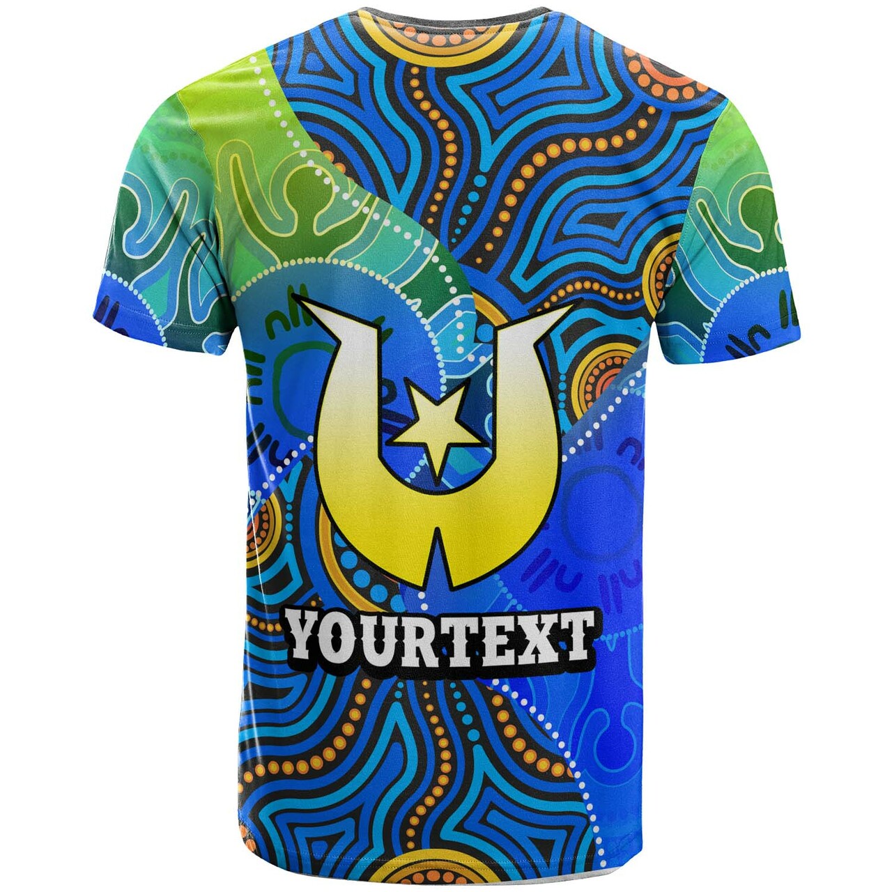 Titans Rugby T shirt - Custom Titans Rugby NAIDOC Week and Torres Strait Islands with Aboriginal Dot Painting Style T shirt RLT12 - Vibe Hoodie Shop