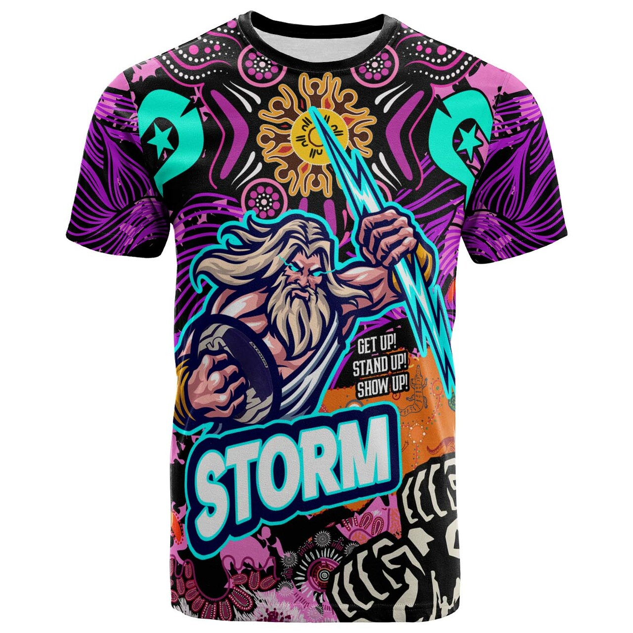 Storm Rugby NAIDOC T shirt - Custom Storm Thunder Indigenous with Torres Strait Islanders Aboriginal Culture RLT12 - Vibe Hoodie Shop