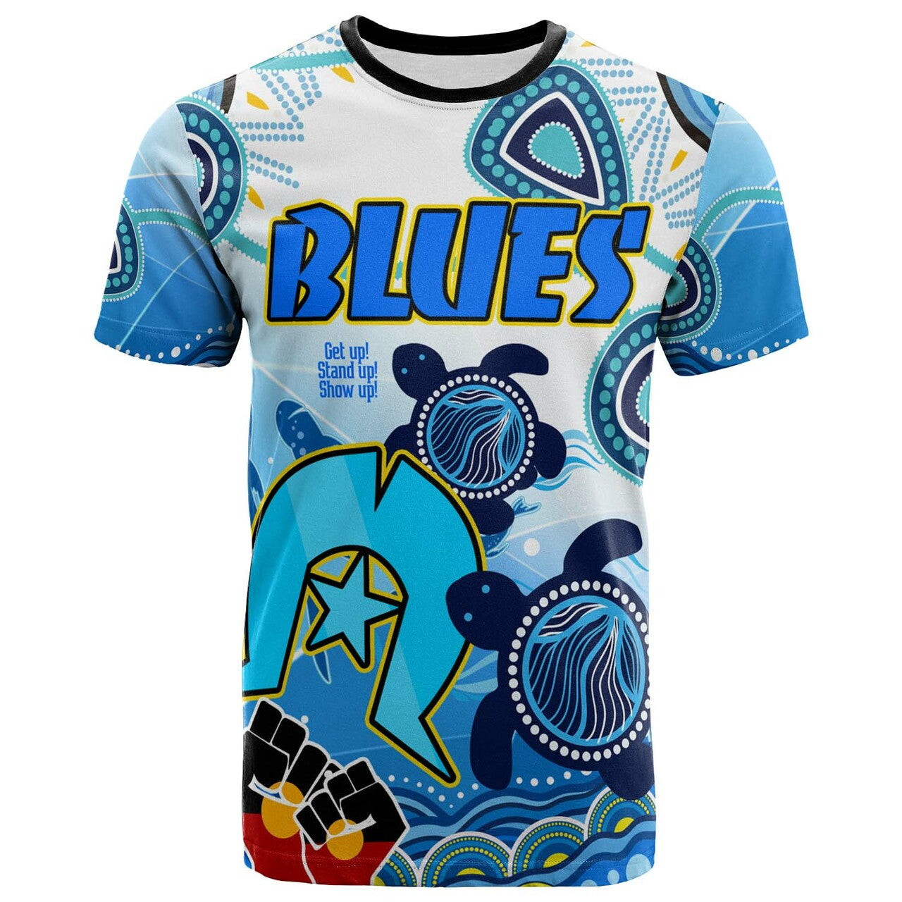 Blues RugbyCustom NAIDOC Week Blues with Aboriginal Culture and Torres Strait T shirt RLT12 - Vibe Hoodie Shop