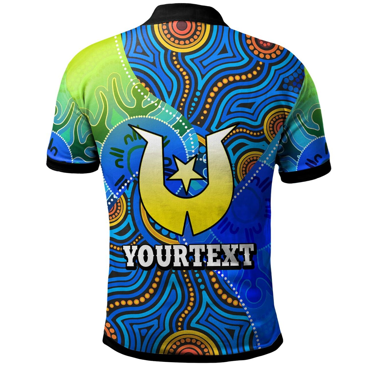 Custom Titans Rugby NAIDOC Week and Torres Strait Islands with Aboriginal Dot Painting Style Polo Shirt RLT12 - Vibe Hoodie Shop