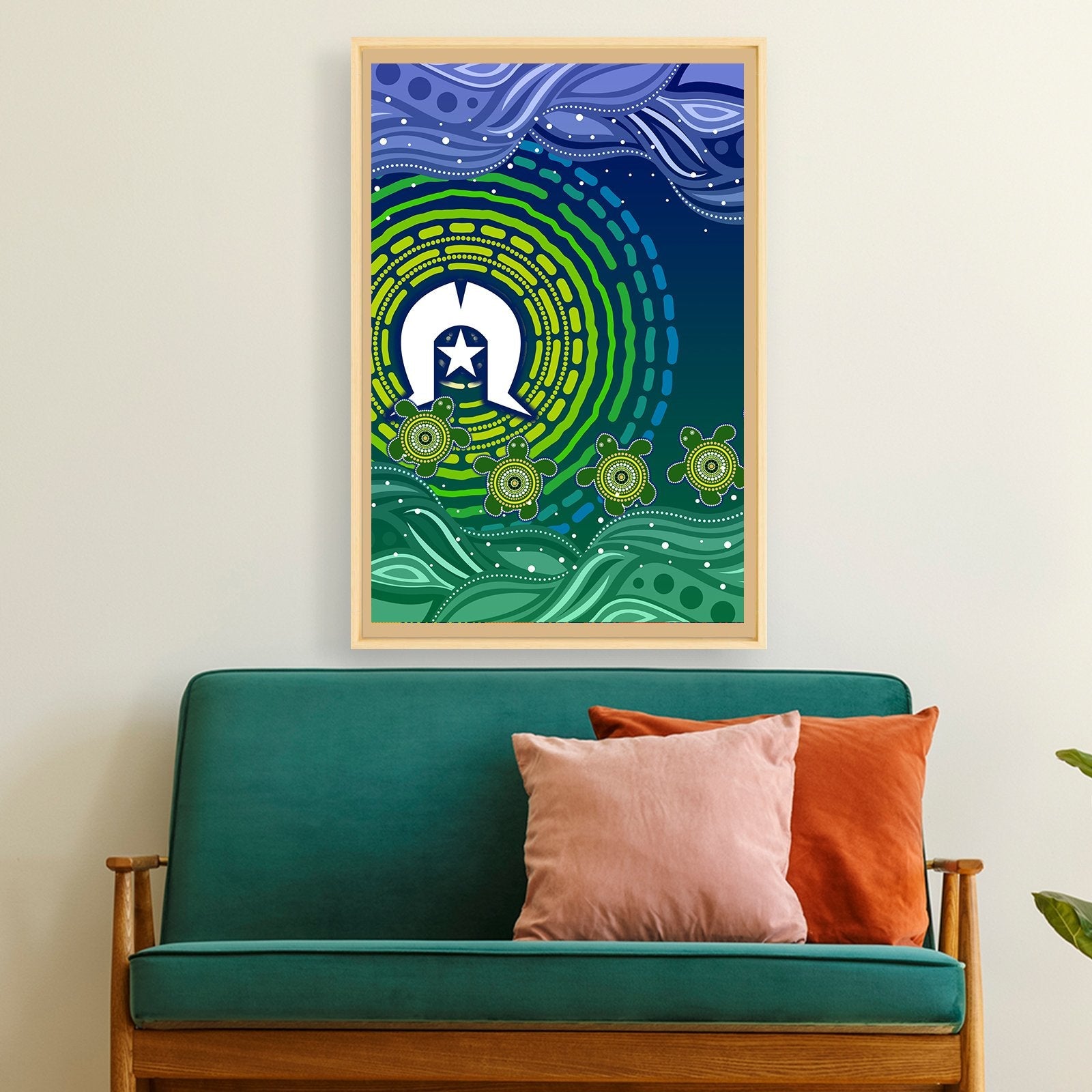 printed-canvas-torres-strait-islanders-blue-turtle