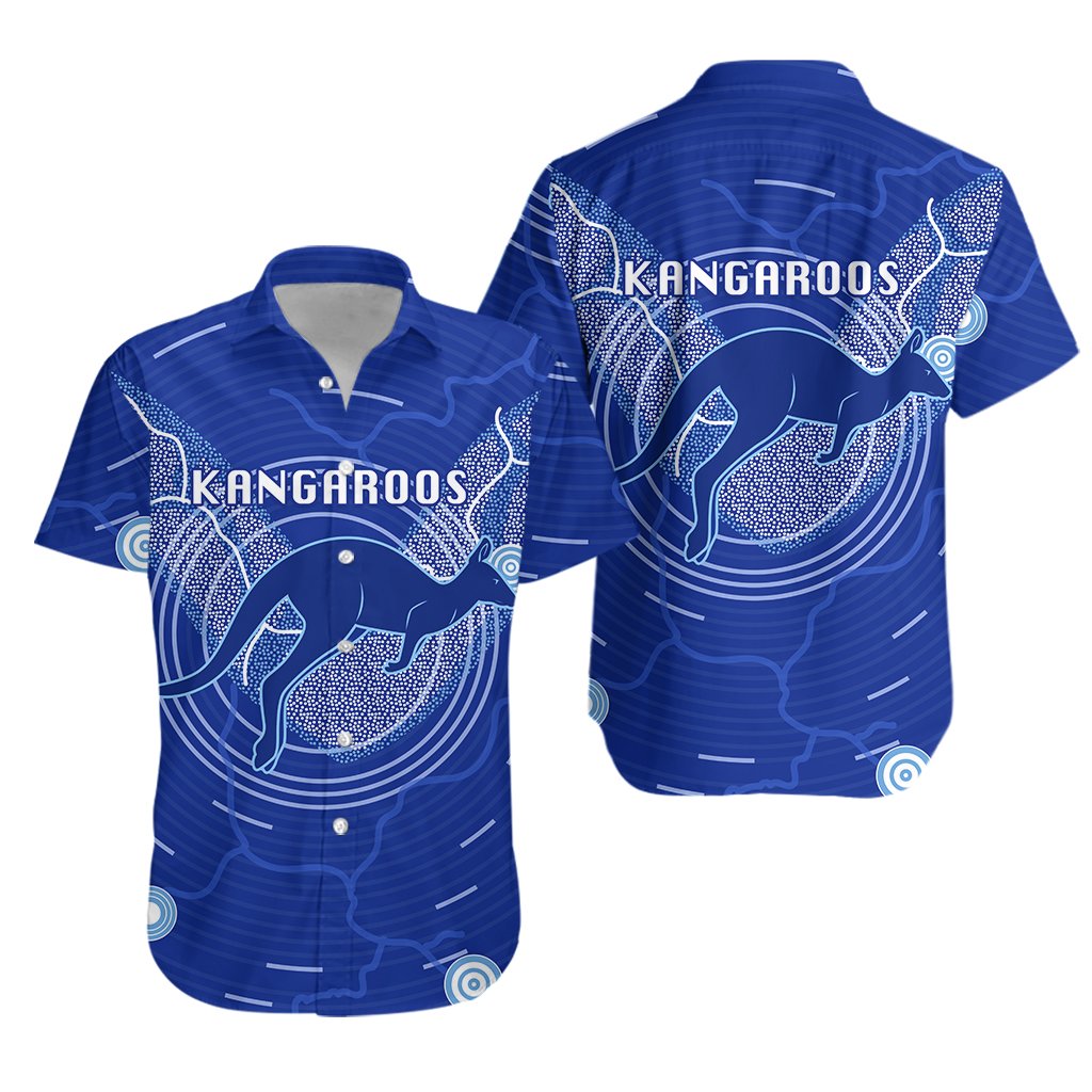 Australia Indigenous Football Hawaiian Shirt Kangaroos - Vibe Hoodie Shop