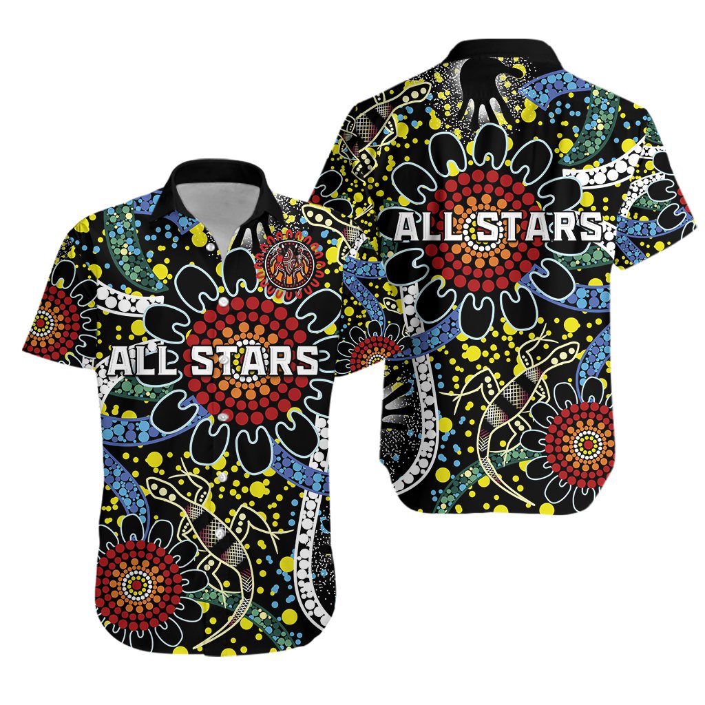 Australia Indigenous Rugby Hawaiian Shirt All Stars Sporty Style - Vibe Hoodie Shop