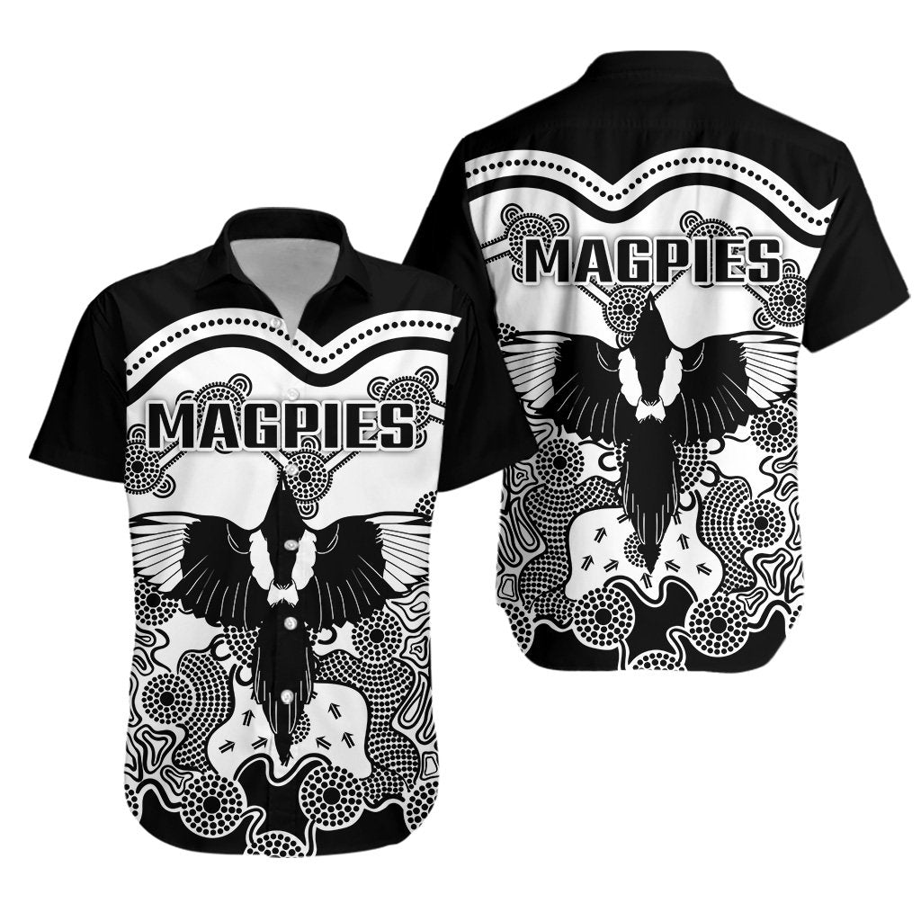 Australia Indigenous Football Hawaiian Shirt Magpies - Vibe Hoodie Shop