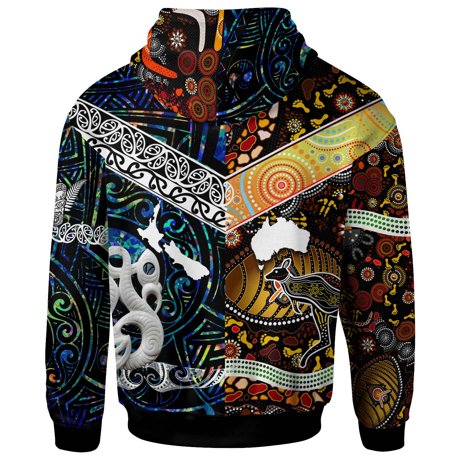 Australia Aboriginal Inspired Hoodie - Australia Aotearoa with Maori and Aboriginal Inspired Culture Hoodie LT8 - Vibe Hoodie Shop