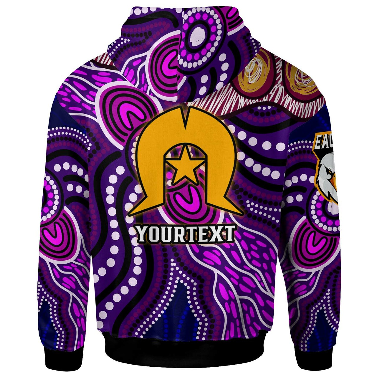 Sea Eagles Rugby Hoodie - Custom Sea Eagles NAIDOC Week and Torres Strait Islands with Aboriginal Dot Painting Style Hoodie RLT12 - Vibe Hoodie Shop