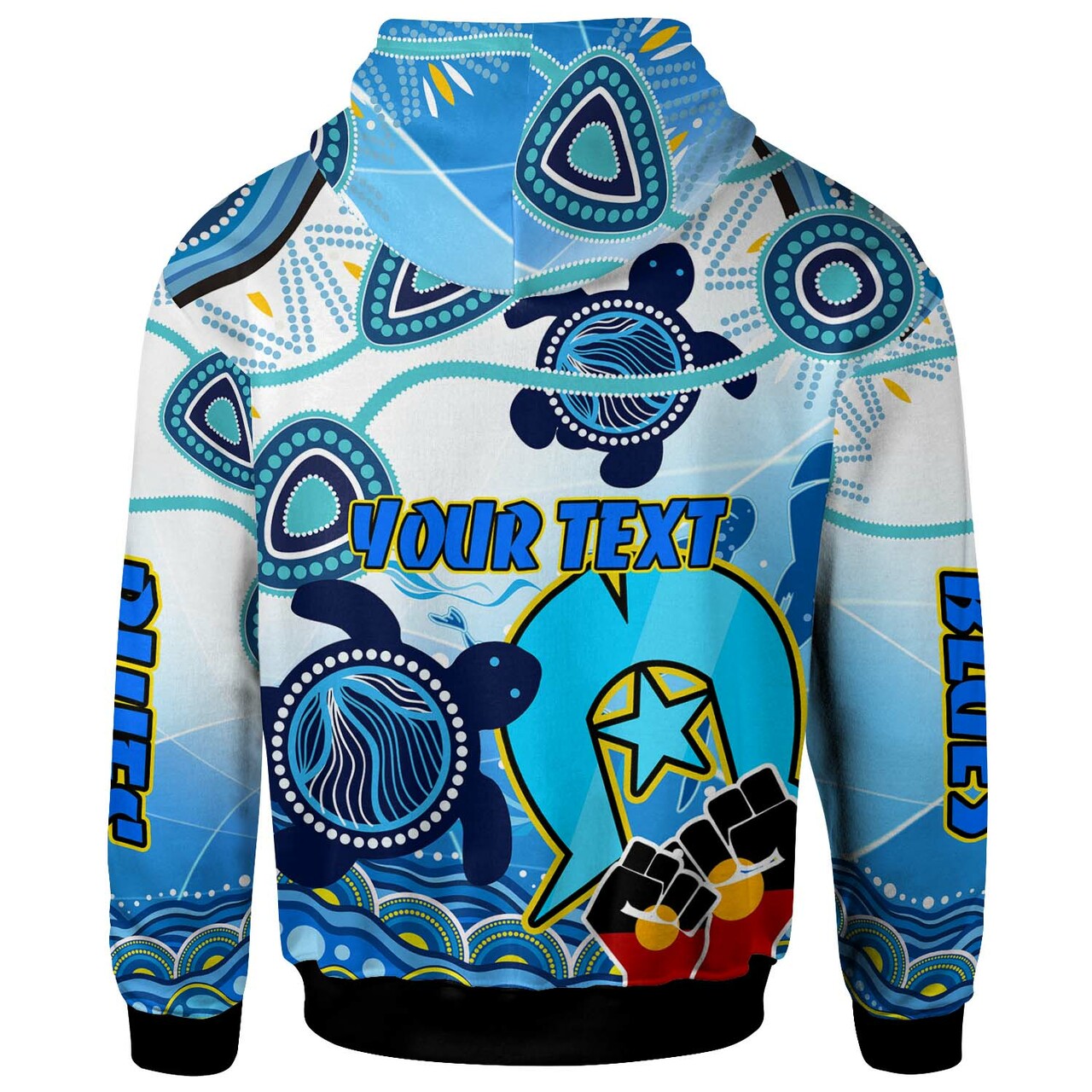 Blues Rugby Hoodie - Custom NAIDOC Week Blues with Aboriginal Culture and Torres Strait Hoodie RLT12 - Vibe Hoodie Shop