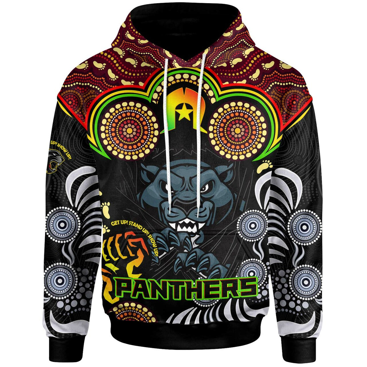 Panthers Rugby NAIDOC Panthers Indigenous and Torres Strait Aboriginal Style Hoodie RLT12 - Vibe Hoodie Shop