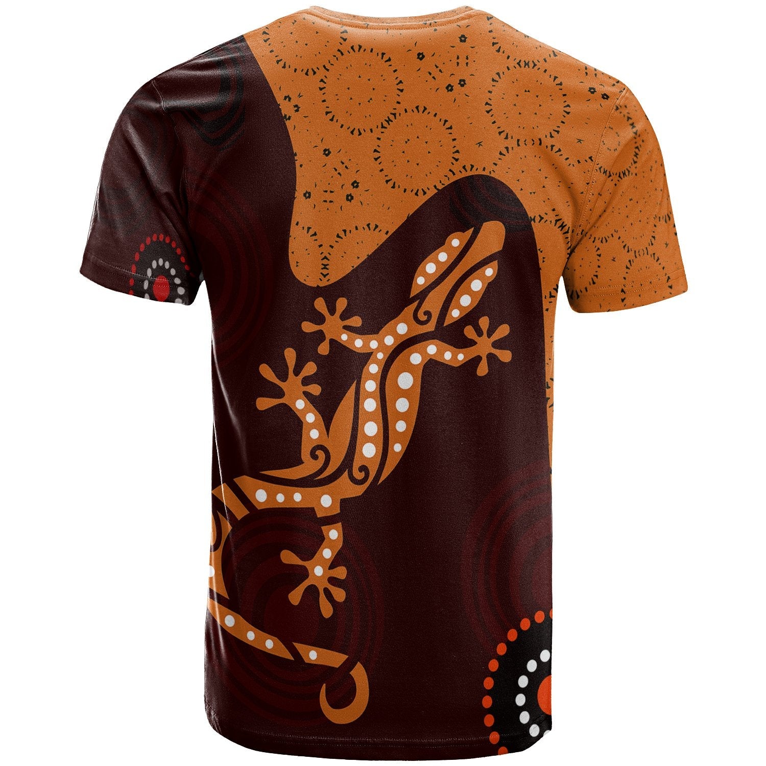 Aboriginal T - Shirt - Lizard in Aboriginal Dreaming - Vibe Hoodie Shop