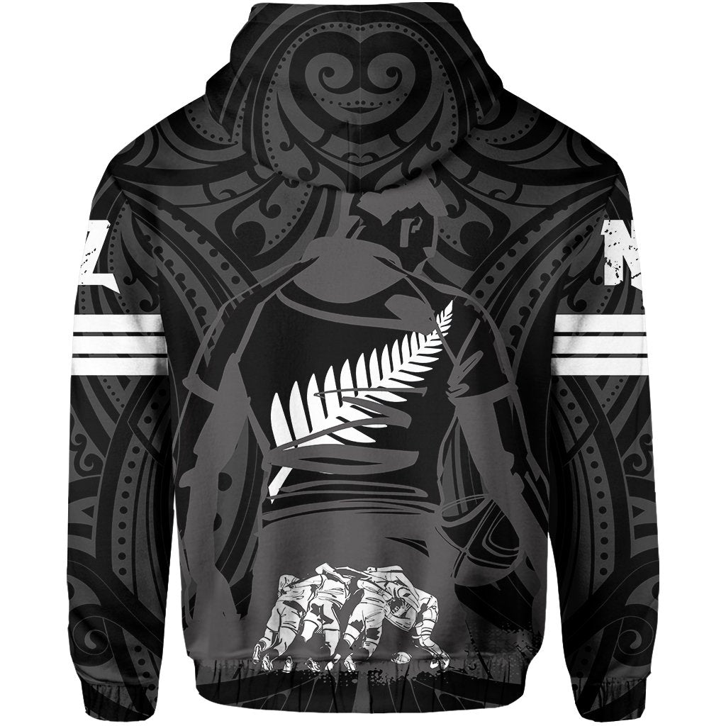 New Zealand Flag Hoodie (Zip) - Rugby Winner - Vibe Hoodie Shop