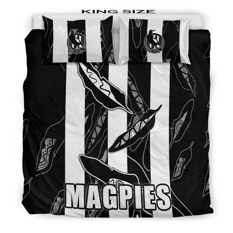 Collingwood Magpies Bedding Set Indigenous Guernsey No1 Version - Vibe Hoodie Shop