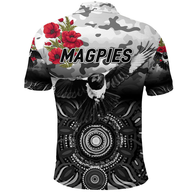 Collingwood Magpies ANZAC Polo Shirt Indigenous Vibes - Vibe Hoodie Shop