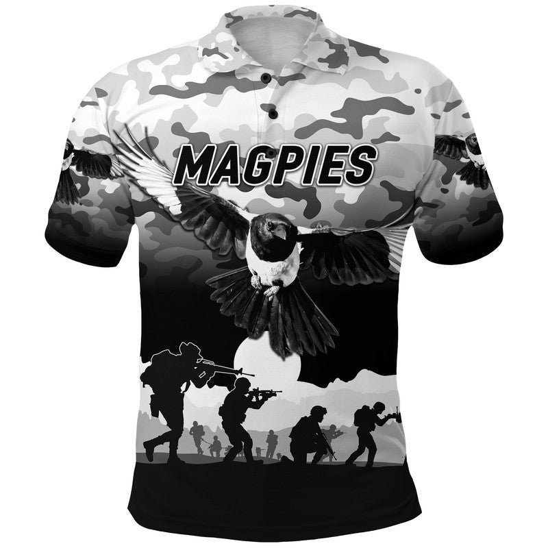 Collingwood Magpies ANZAC Polo Shirt Simple Style - Vibe Hoodie Shop