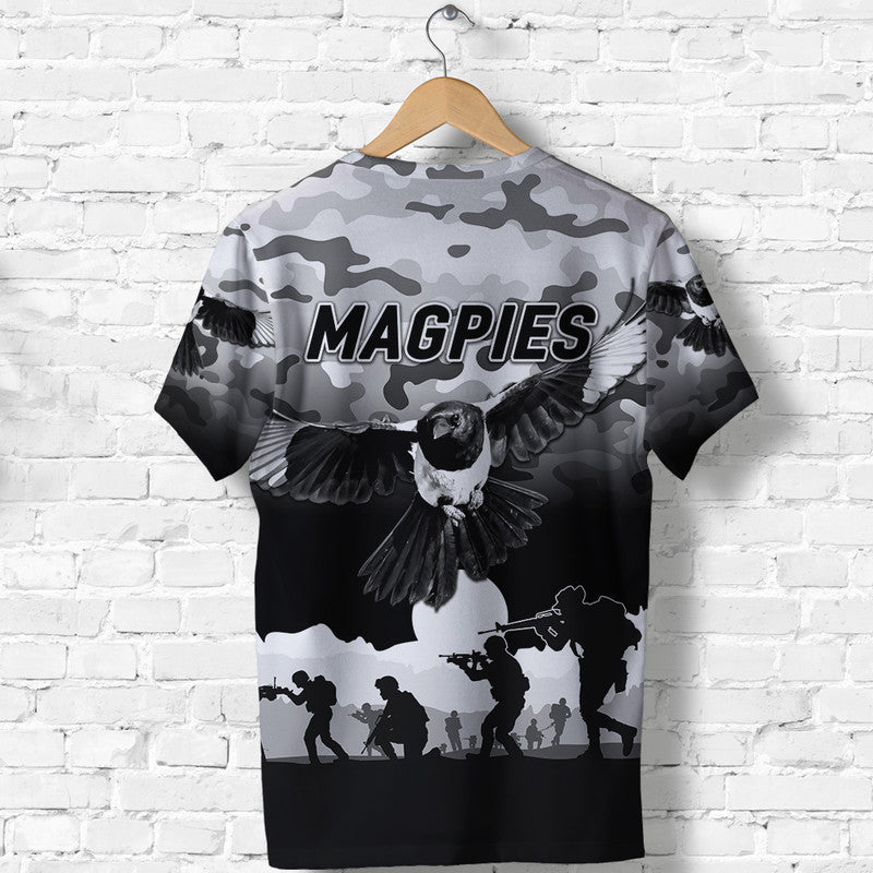 Collingwood Magpies ANZAC T shirt Simple Style - Vibe Hoodie Shop
