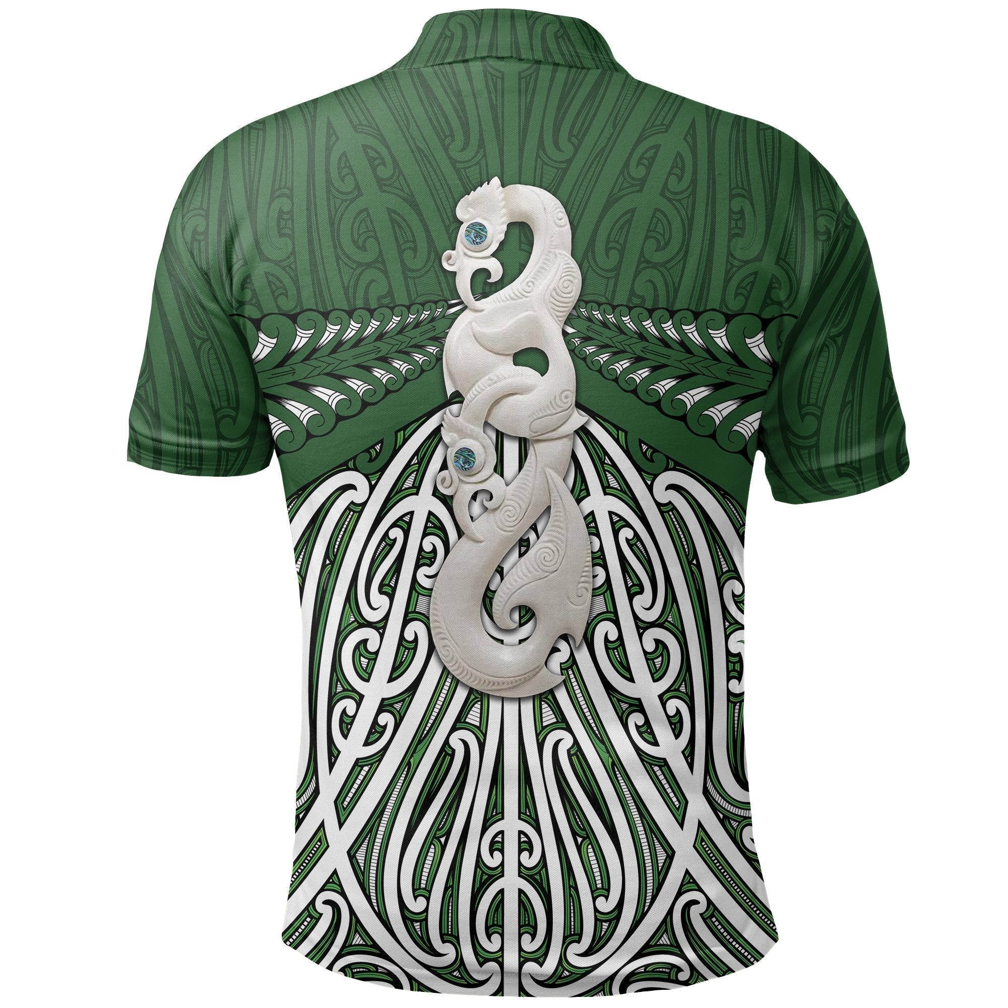 Maori Moko Tattoo Polo Shirt, Manaia Pounamu Golf Shirts - Vibe Hoodie Shop