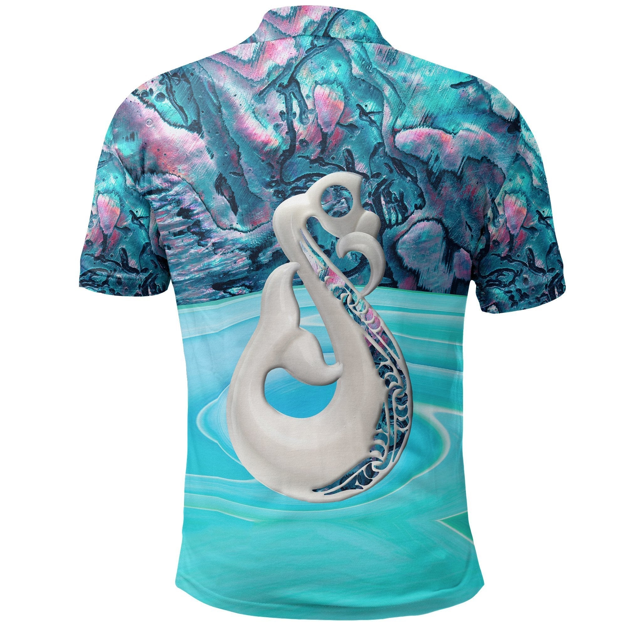 New Zealand Polo Shirt, Manaia Paua Shell Golf Shirts - Vibe Hoodie Shop