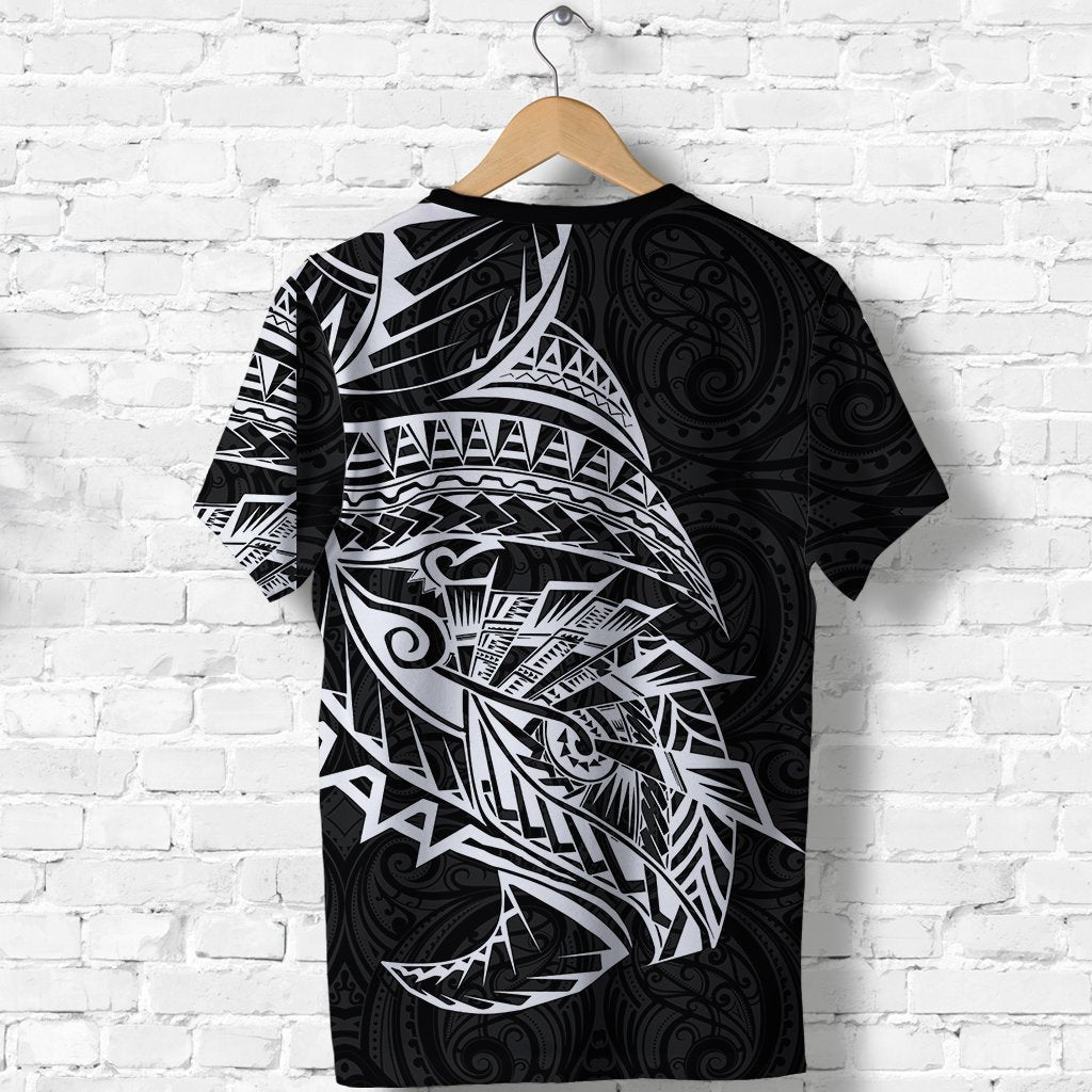 New Zealand Shirt, Maori Tattoo T shirt Polynesian Style - Black - Vibe Hoodie Shop