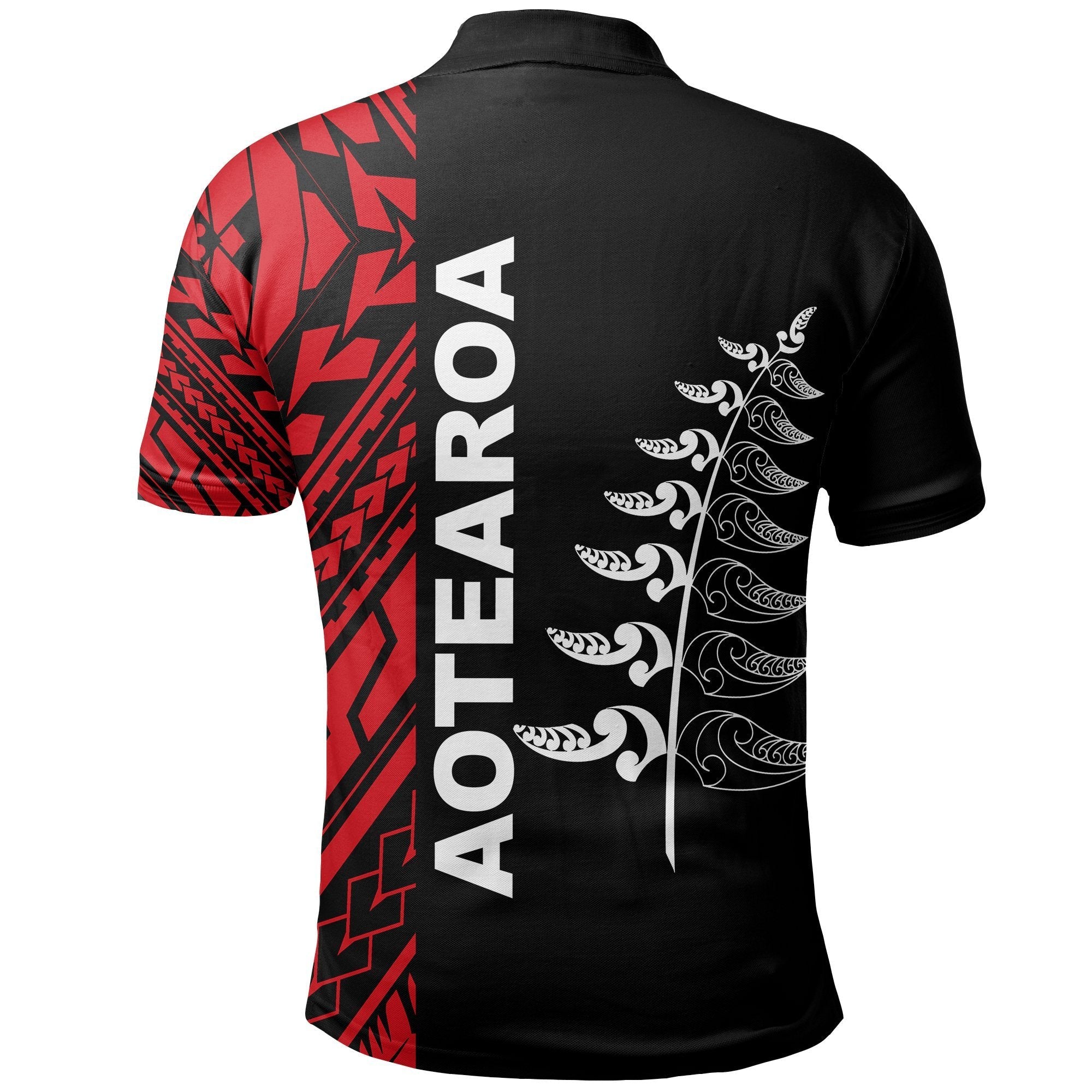 Aotearoa Maori Polo Shirt, New Zealand Fern Golf Shirts - Vibe Hoodie Shop