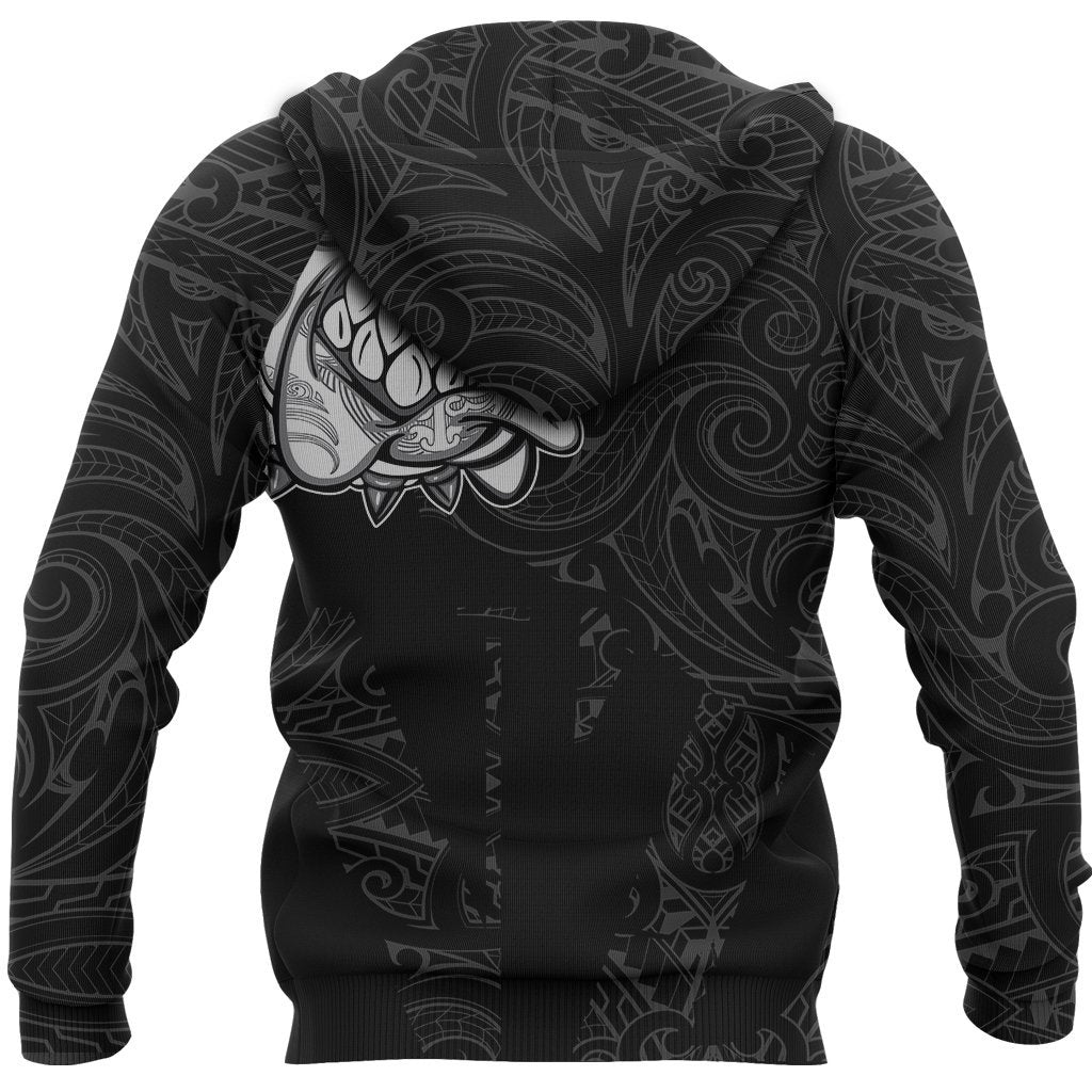 New Zealand Bulldog Hoodie, Maori Bulldog Pullover Hoodie - Black - Vibe Hoodie Shop