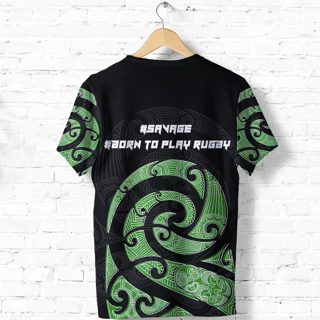 New Zealand Green Rugby Shirt, Maori Rugby Kirituhi Tattoo T shirt - Vibe Hoodie Shop