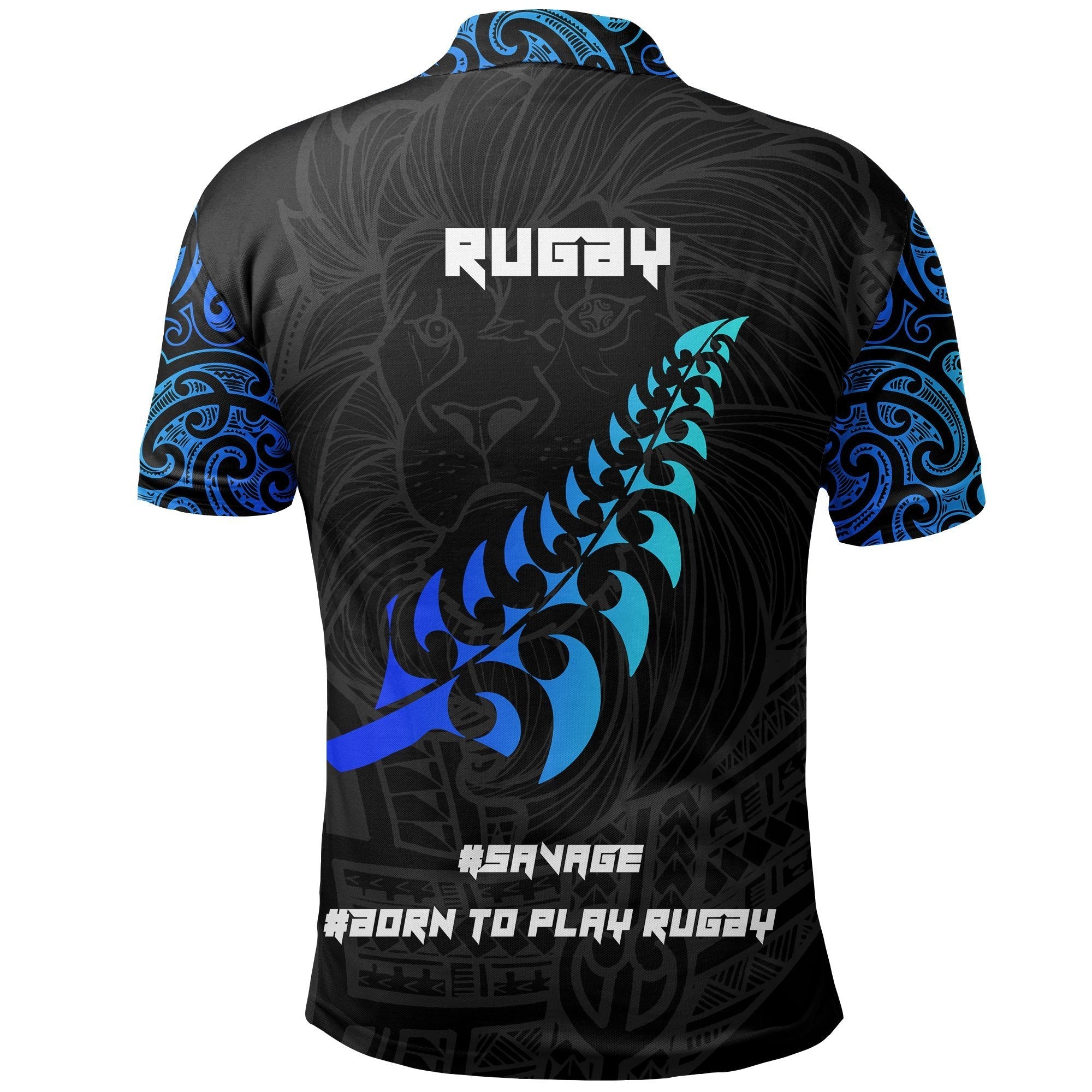New Zealand Maori Rugby Lion Polo Shirt - Vibe Hoodie Shop