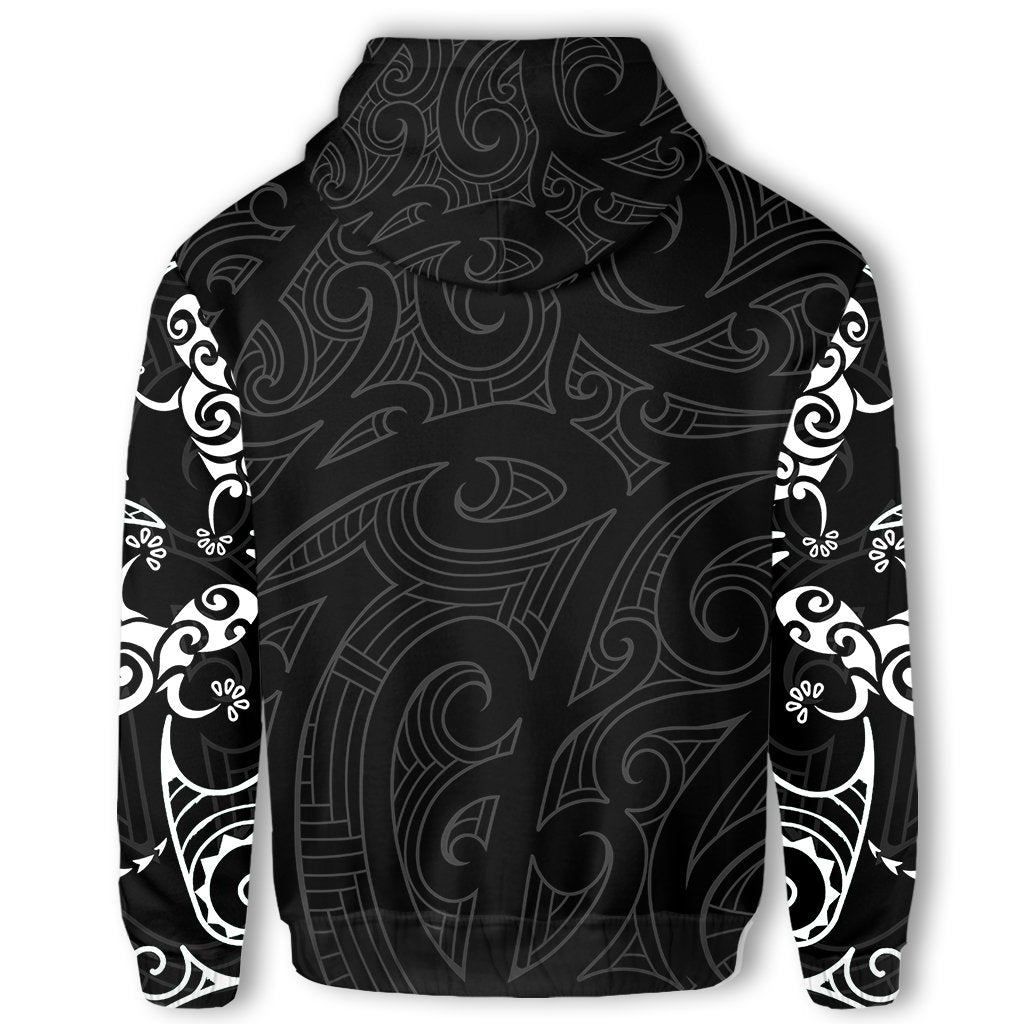 New Zealand Maori Hoodie, Lizard Tattoo Zip Up Hoodie - Vibe Hoodie Shop