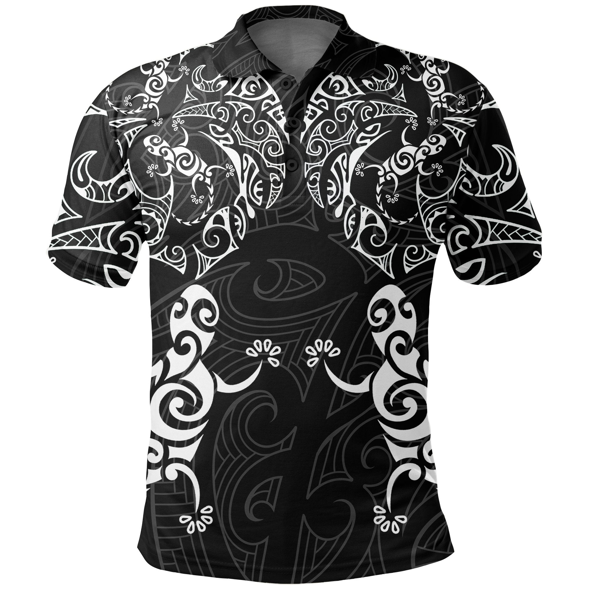 New Zealand Maori Polo Shirt, Tribal Lizard Tattoo Pullover Golf Shirts - Vibe Hoodie Shop