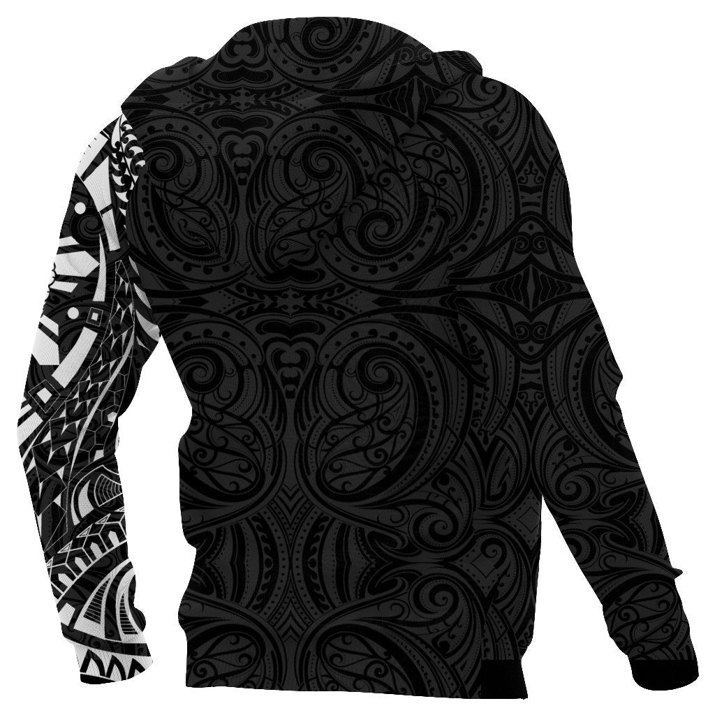 ANZAC New Zealand Hoodie, Maori Poppies Tattoo Pullover Hoodie - White - Vibe Hoodie Shop