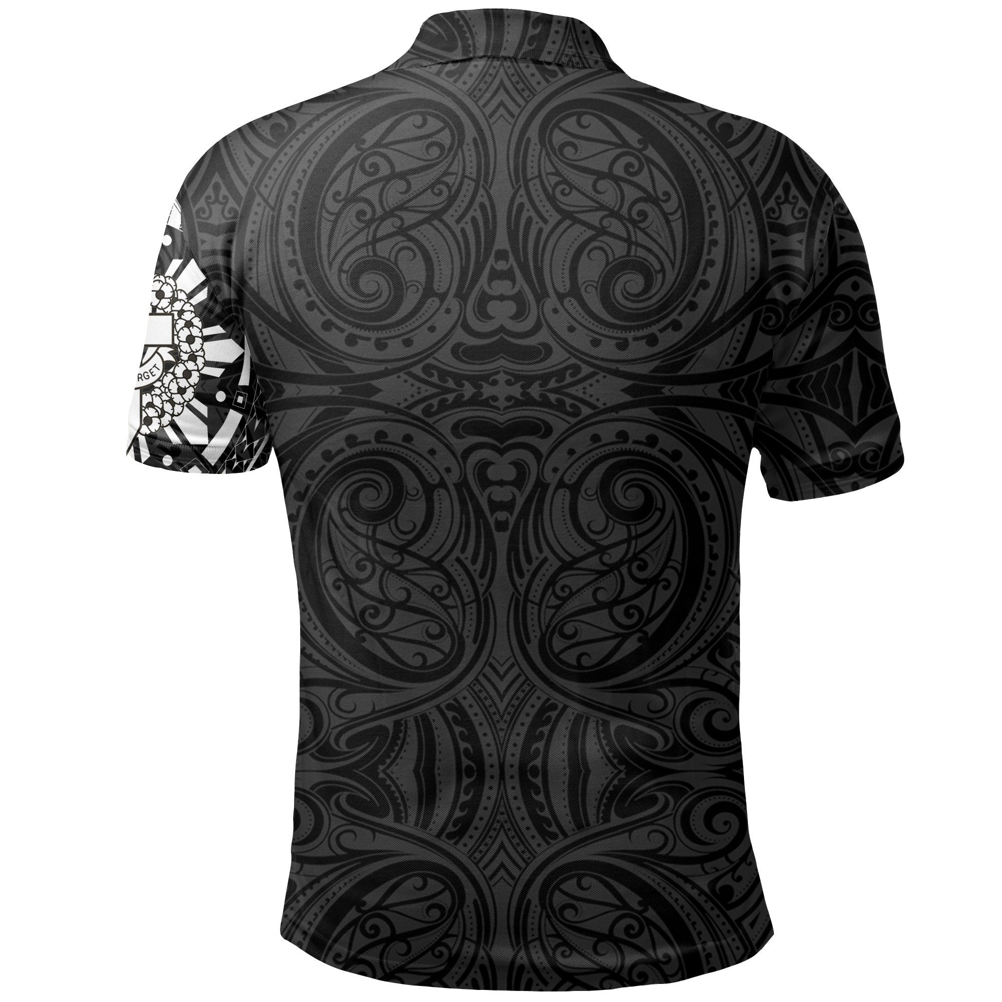 ANZAC New Zealand Polo Shirt, Maori Poppies Tattoo Golf Shirts - White - Vibe Hoodie Shop